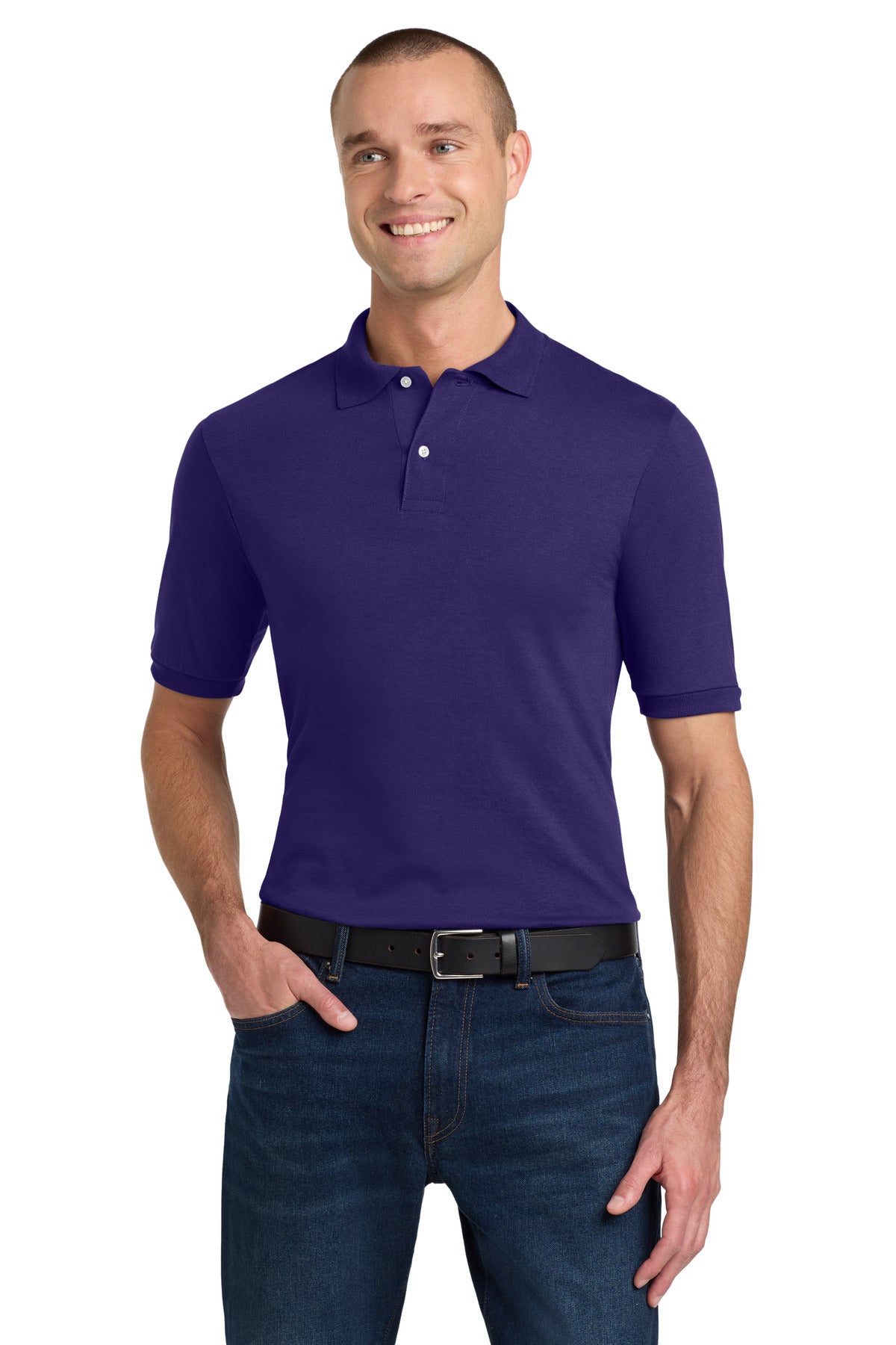 Custom Deep Purple Dri-Power Sport Shirt 437M, personalized by SanCanDo Swag in Argyle, TX