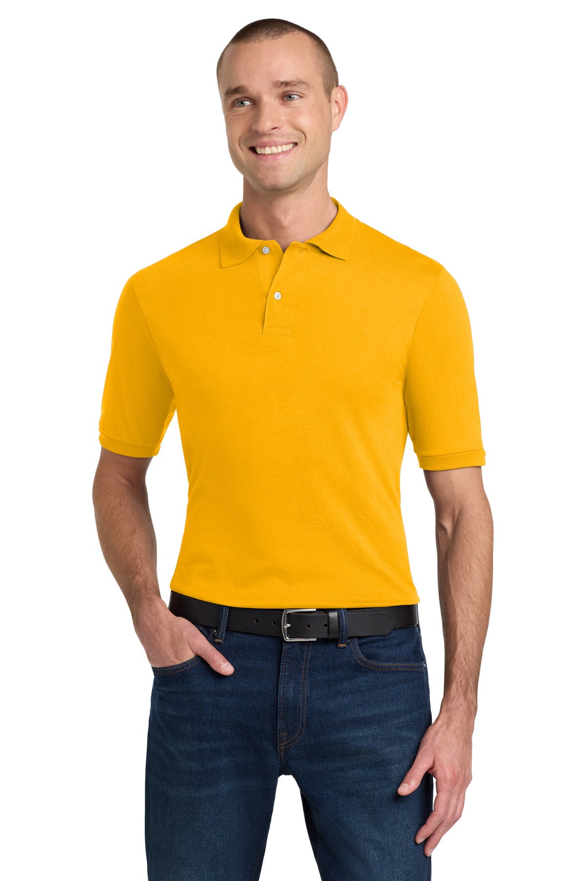 Custom Gold Dri-Power Sport Shirt 437M, personalized by SanCanDo Swag in Argyle, TX
