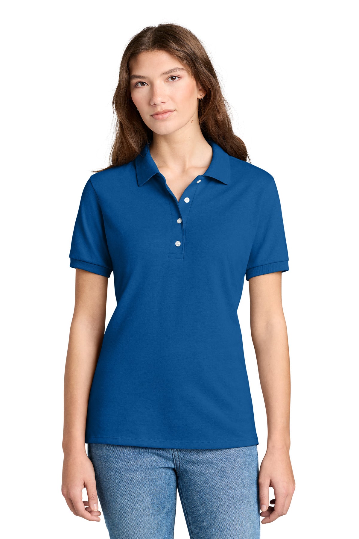 Custom Royal Women's Dri-Power Sport Shirt 437W, personalized by SanCanDo Swag in Argyle, TX