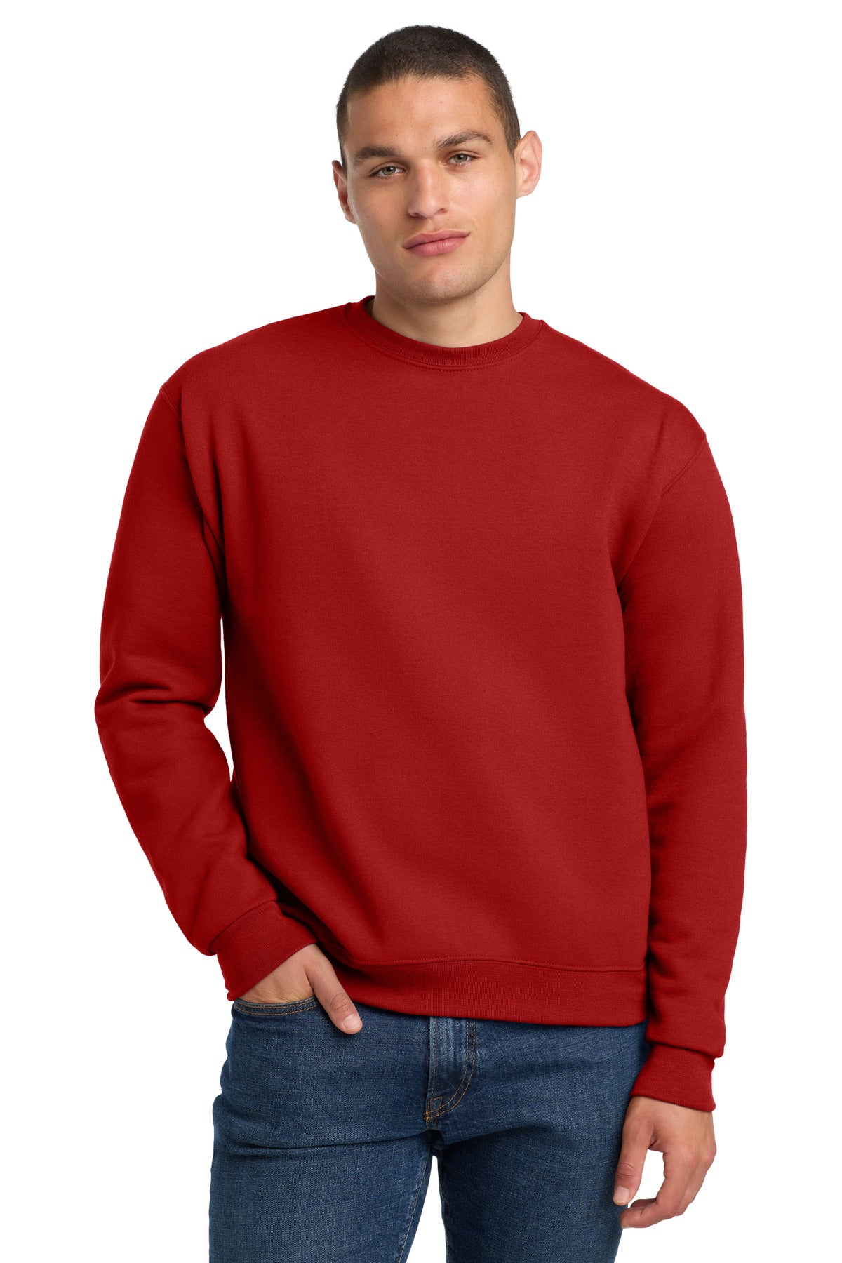 Custom True Red Super Sweats NuBlend - Crewneck 4662M, personalized by SanCanDo Swag in Argyle, TX