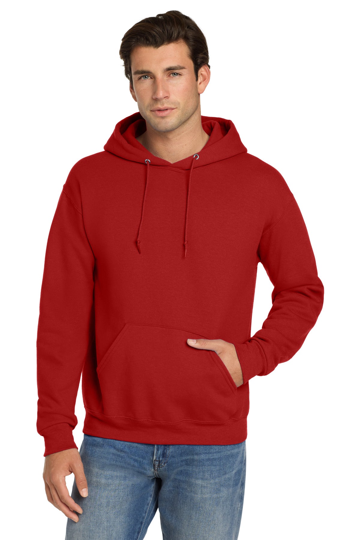 Custom True Red Super Sweats NuBlend - Hoodie 4997M, personalized by SanCanDo Swag in Argyle, TX