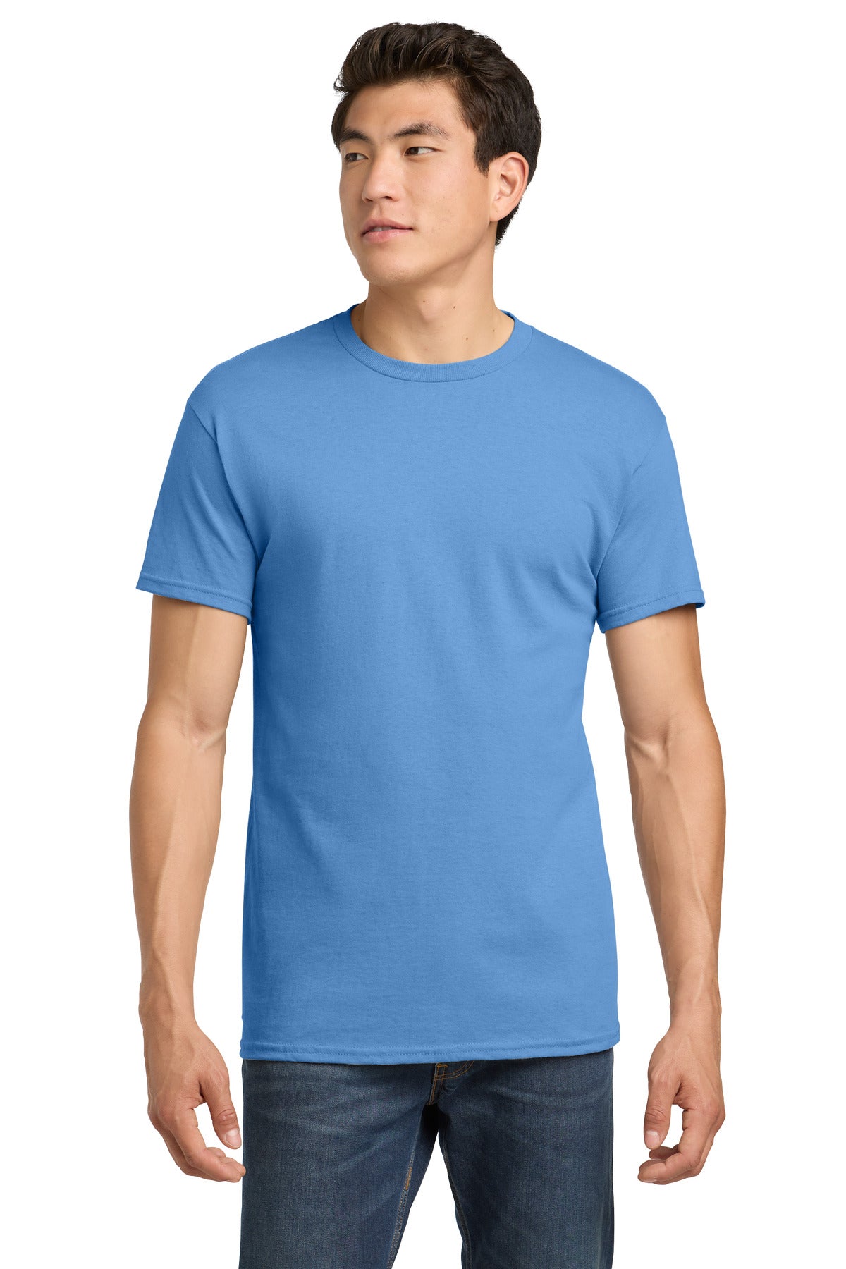 Custom Carolina Blue Heavy Cotton Cotton Tee 5000, personalized by SanCanDo Swag in Argyle, TX