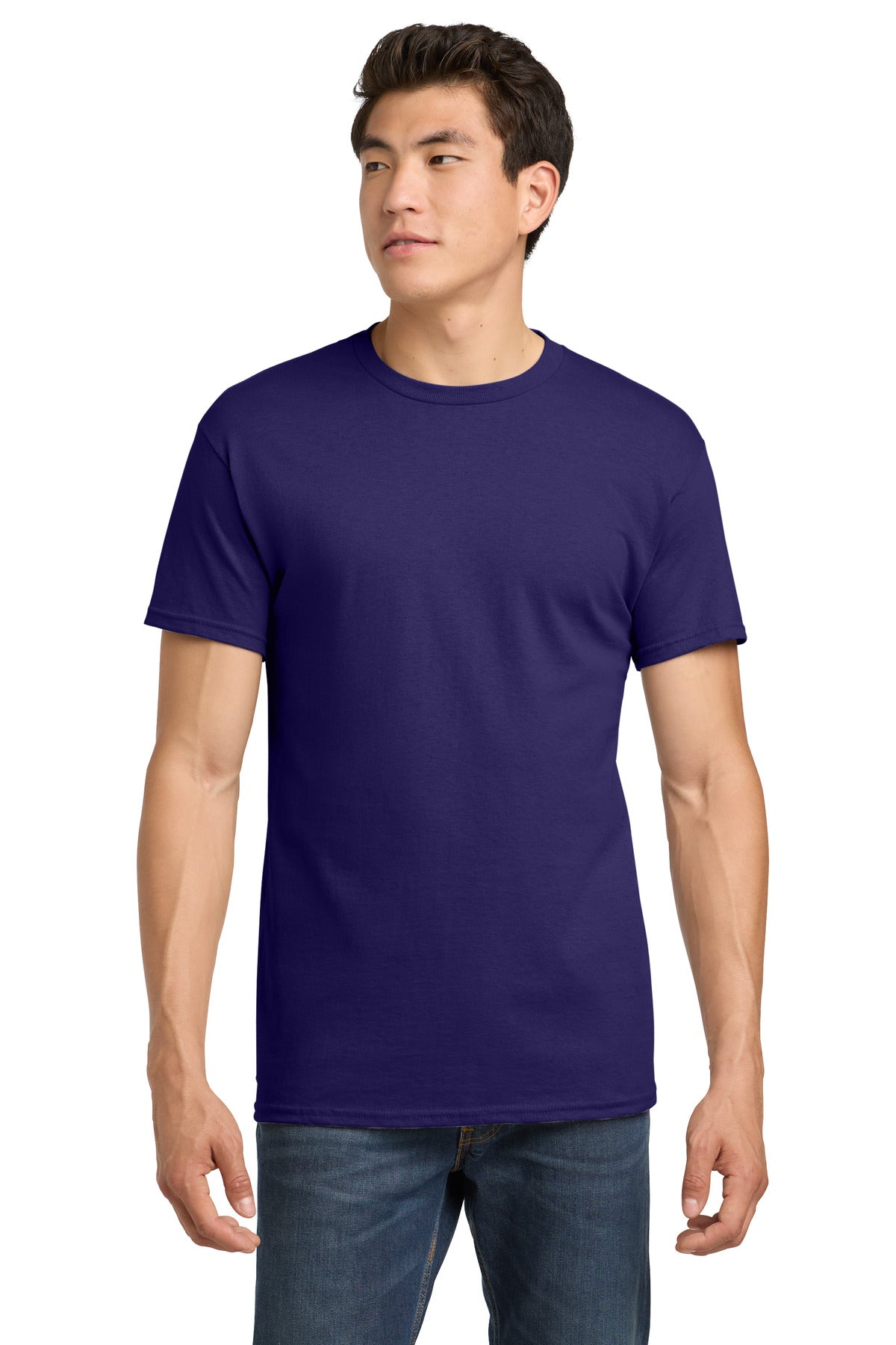Custom Fan Dark Purple Heavy Cotton Cotton Tee 5000, personalized by SanCanDo Swag in Argyle, TX