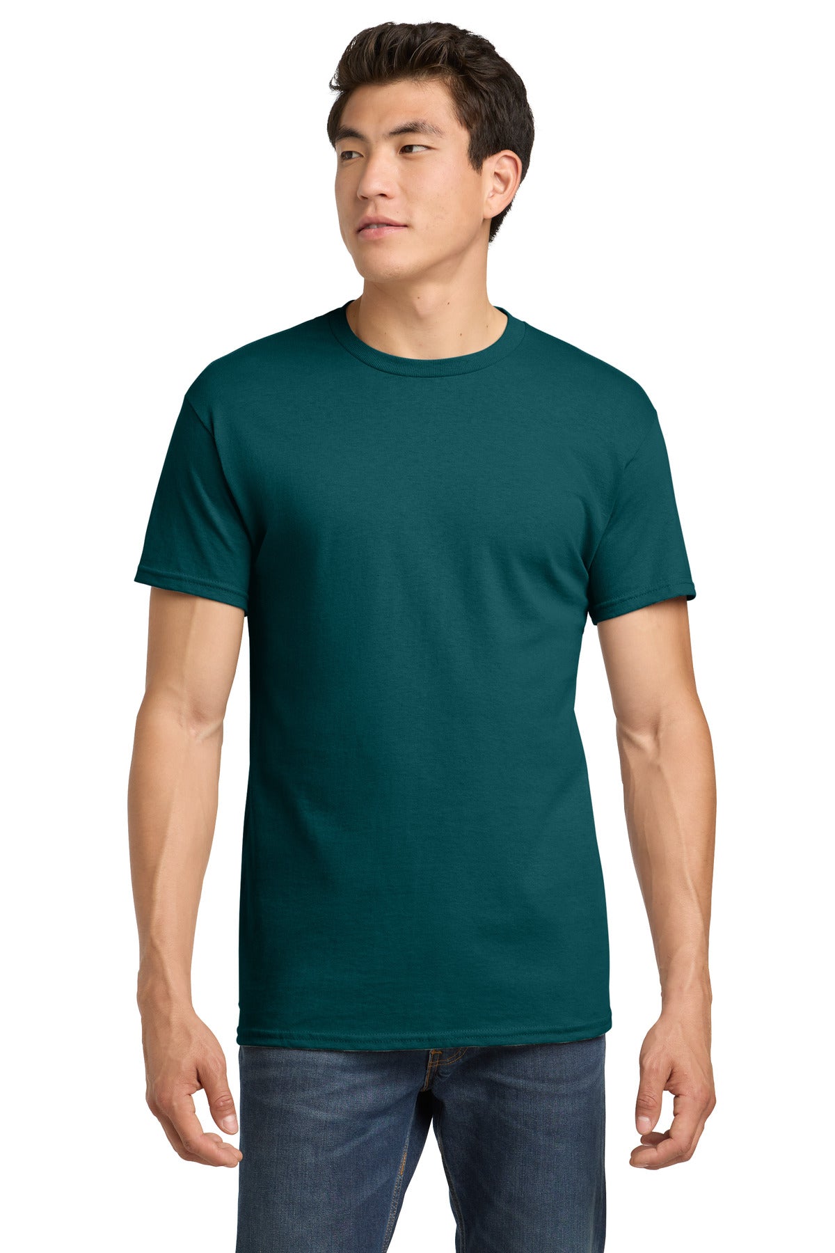 Custom Fan Marine Green Heavy Cotton Cotton Tee 5000, personalized by SanCanDo Swag in Argyle, TX