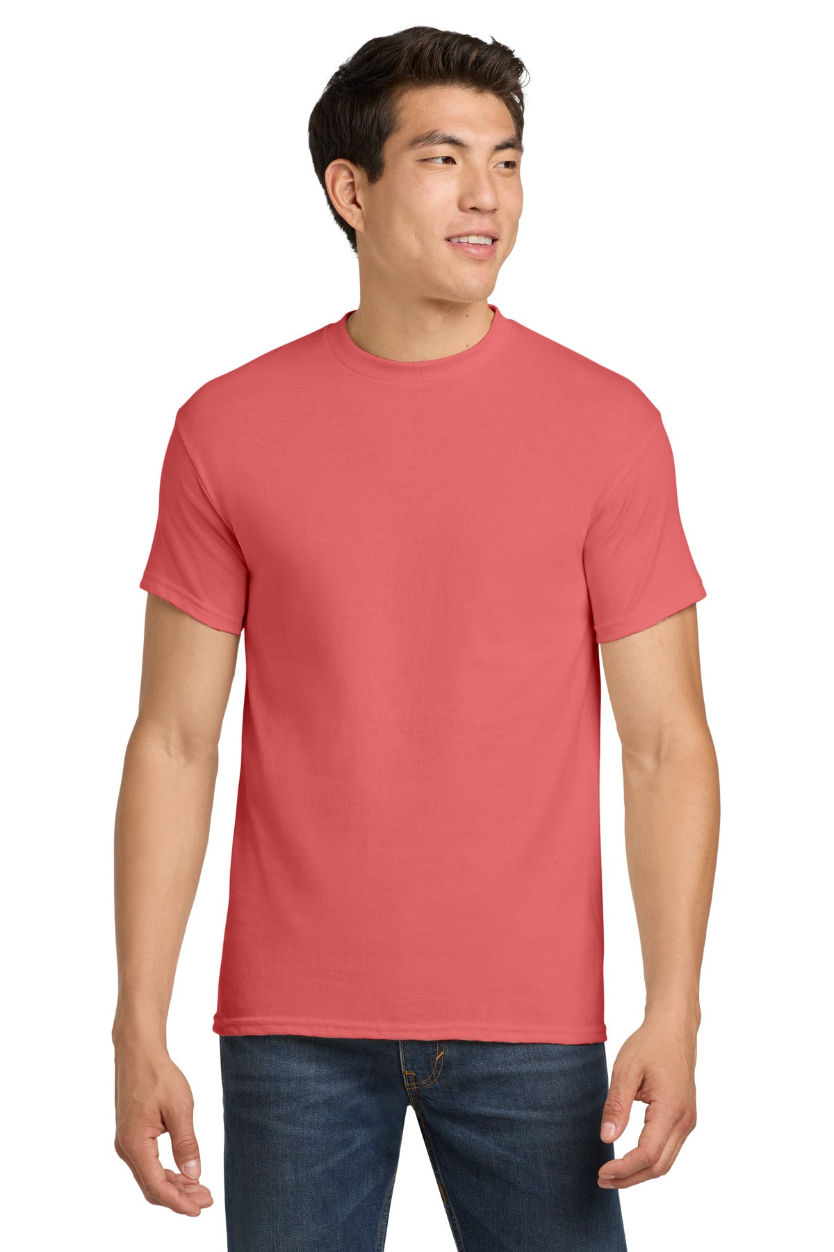 Custom Coral Silk Heavy Cotton Cotton Tee 5000, personalized by SanCanDo Swag in Argyle, TX