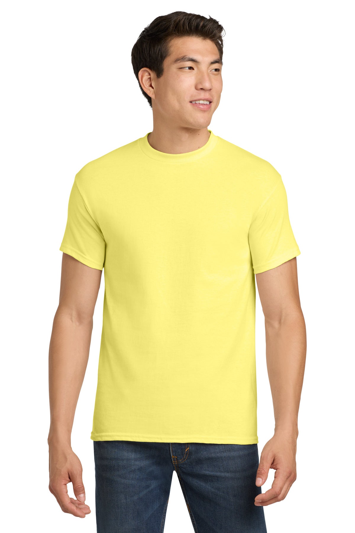 Custom Cornsilk Heavy Cotton Cotton Tee 5000, personalized by SanCanDo Swag in Argyle, TX