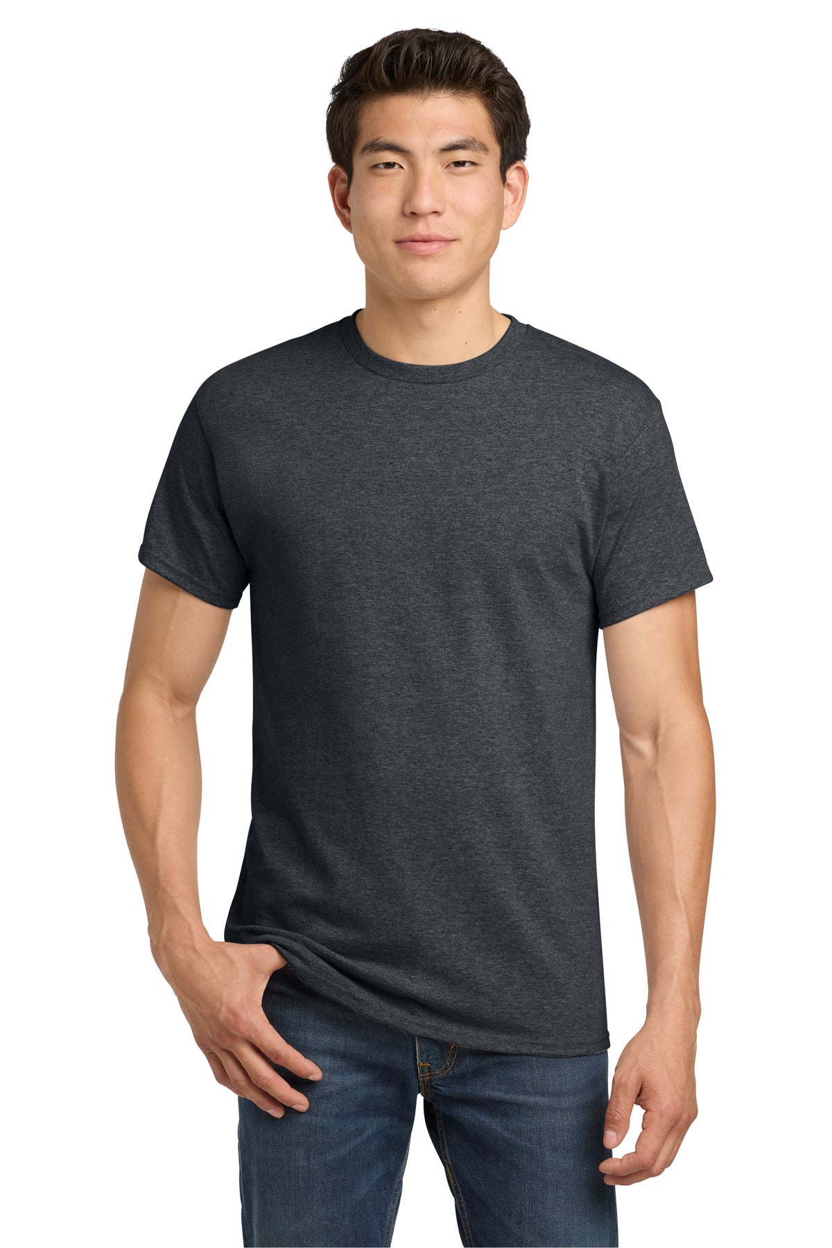 Custom Dark Heather Heavy Cotton Cotton Tee 5000, personalized by SanCanDo Swag in Argyle, TX