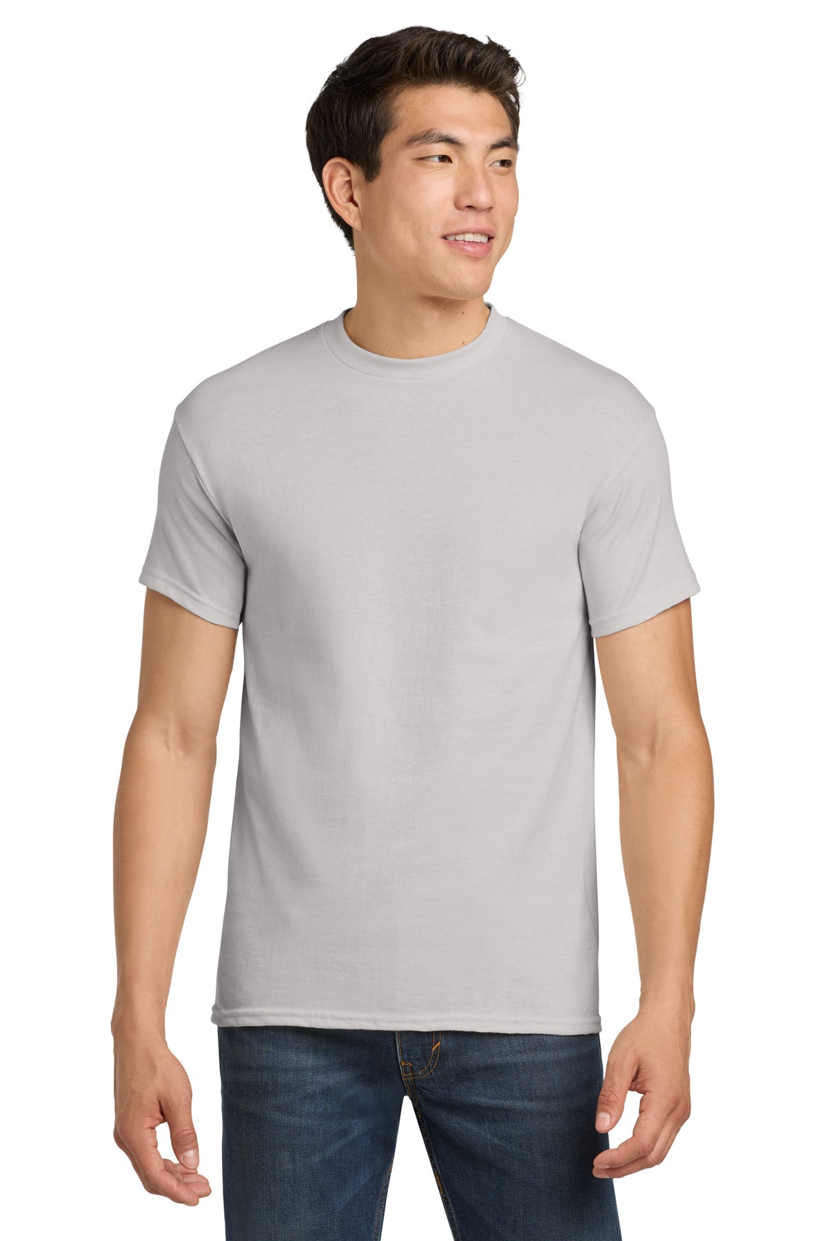 Custom Ice Grey Heavy Cotton Cotton Tee 5000, personalized by SanCanDo Swag in Argyle, TX