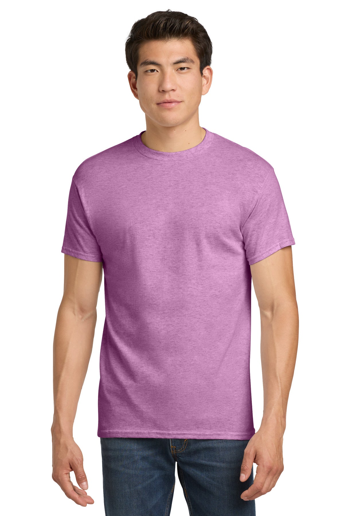 Custom Heather Radiant Orchid Heavy Cotton Cotton Tee 5000, personalized by SanCanDo Swag in Argyle, TX