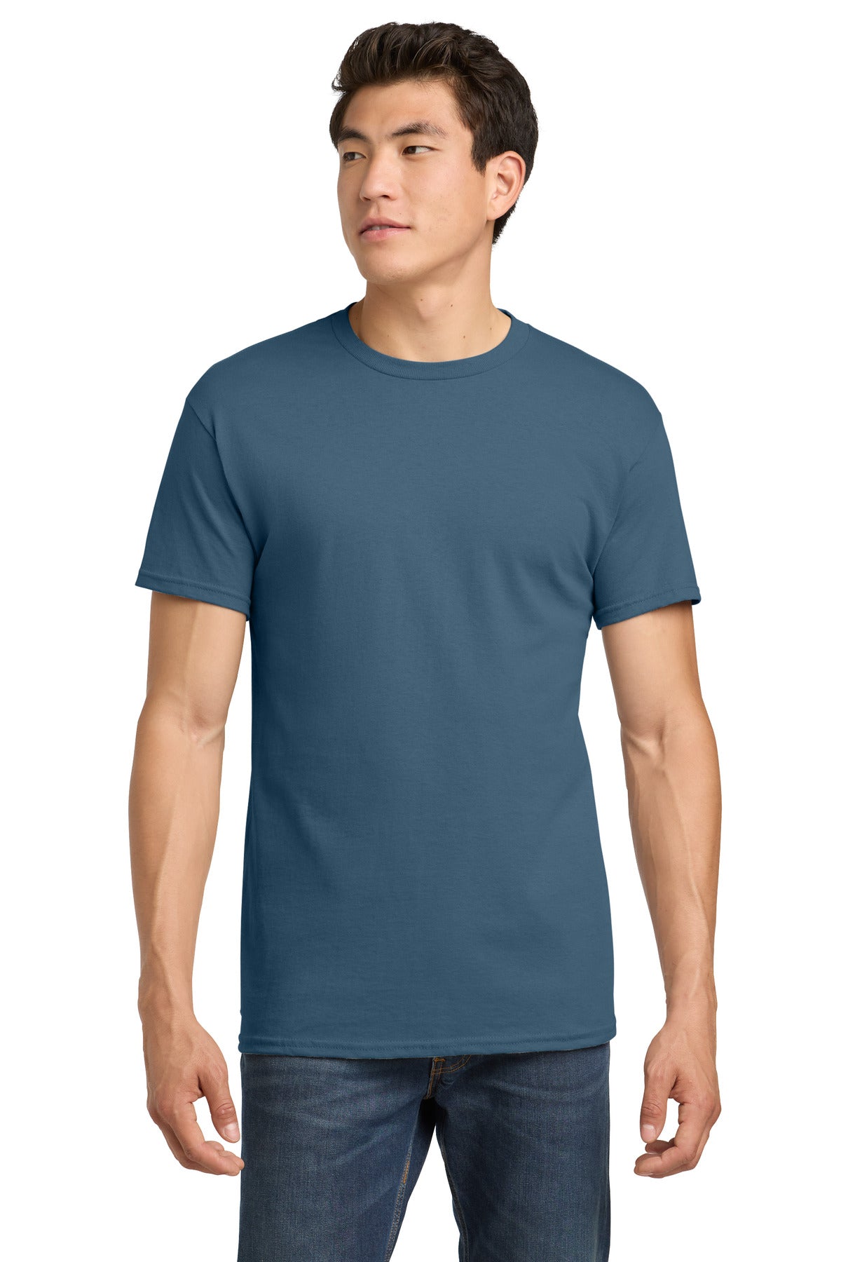 Custom Indigo Blue Heavy Cotton Cotton Tee 5000, personalized by SanCanDo Swag in Argyle, TX