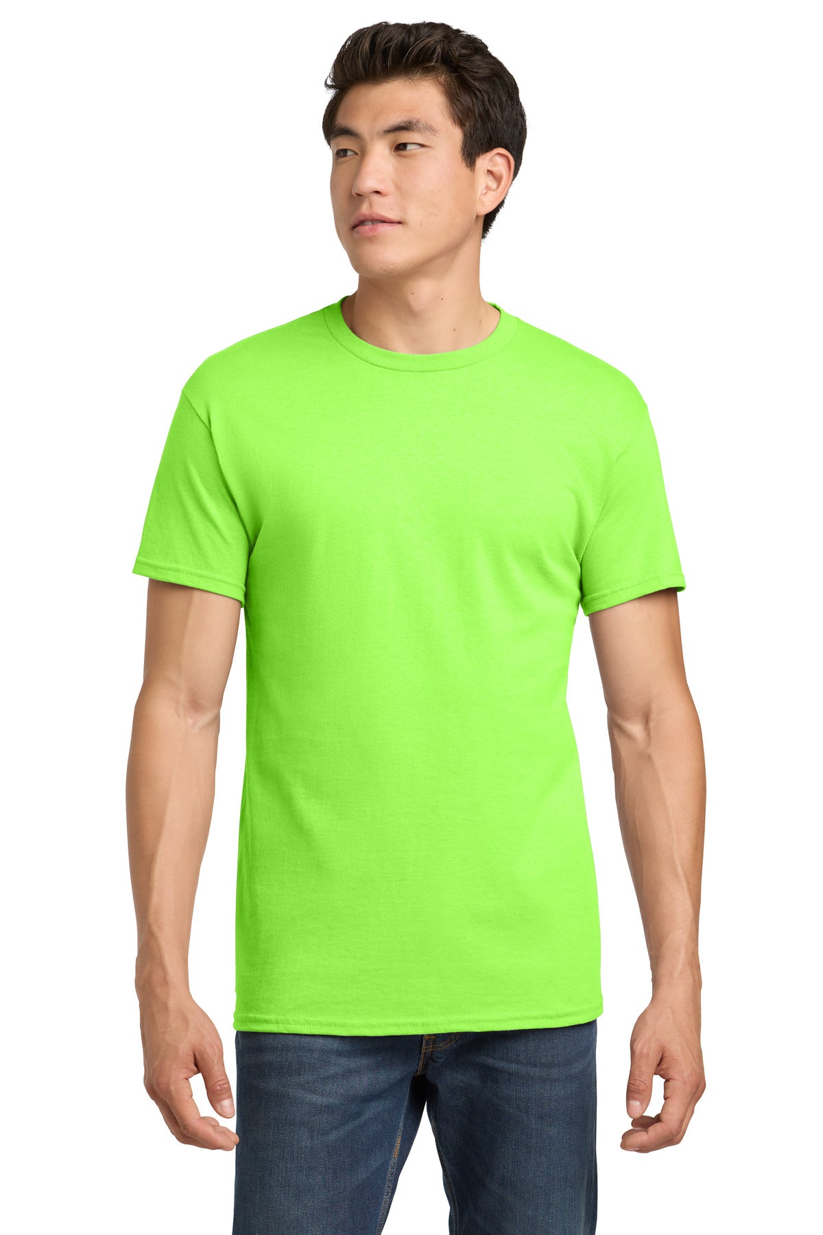 Custom Neon Green Heavy Cotton Cotton Tee 5000, personalized by SanCanDo Swag in Argyle, TX