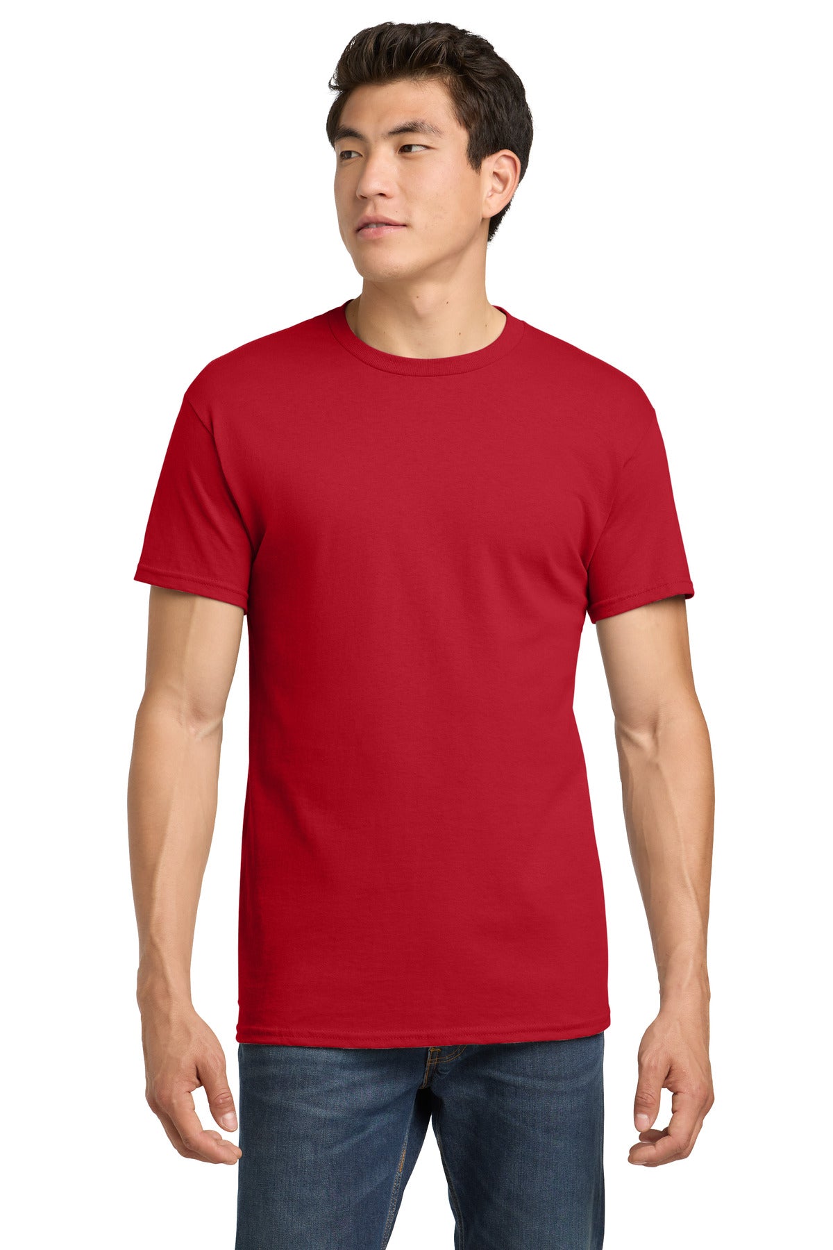 Custom Red Heavy Cotton Cotton Tee 5000, personalized by SanCanDo Swag in Argyle, TX