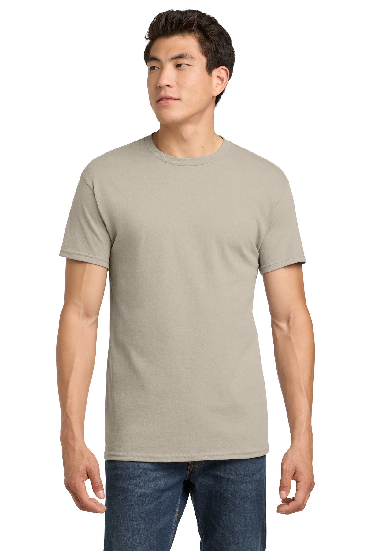 Custom Sand Heavy Cotton Cotton Tee 5000, personalized by SanCanDo Swag in Argyle, TX