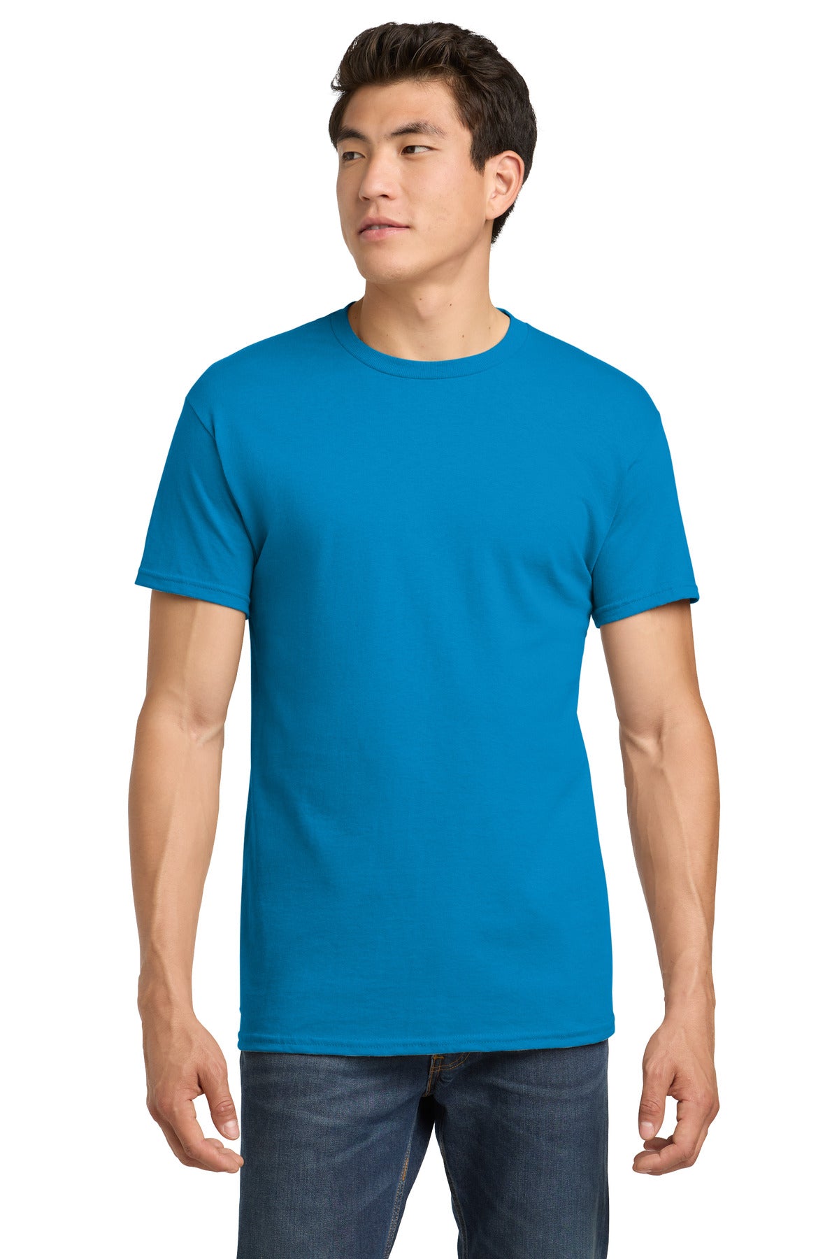 Custom Sapphire Heavy Cotton Cotton Tee 5000, personalized by SanCanDo Swag in Argyle, TX