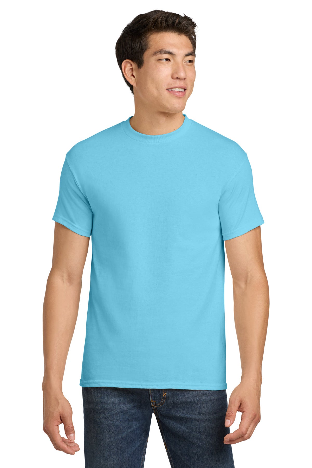 Custom Sky Heavy Cotton Cotton Tee 5000, personalized by SanCanDo Swag in Argyle, TX