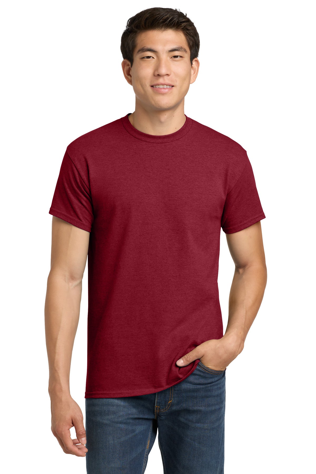 Custom Antique Cherry Red Heavy Cotton Cotton Tee 5000, personalized by SanCanDo Swag in Argyle, TX