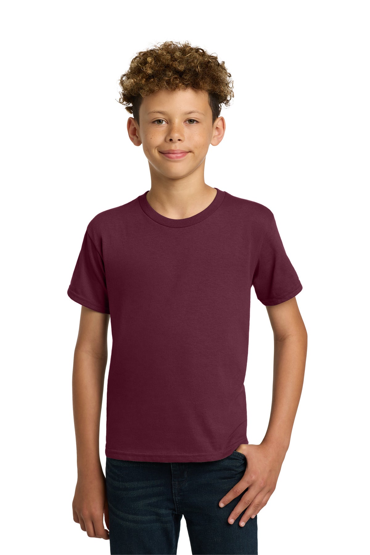 Custom Maroon Youth Heavy Cotton Cotton Tee 5000B, personalized by SanCanDo Swag in Argyle, TX