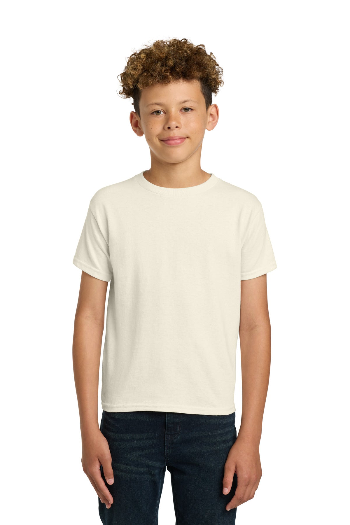 Custom Natural Youth Heavy Cotton Cotton Tee 5000B, personalized by SanCanDo Swag in Argyle, TX