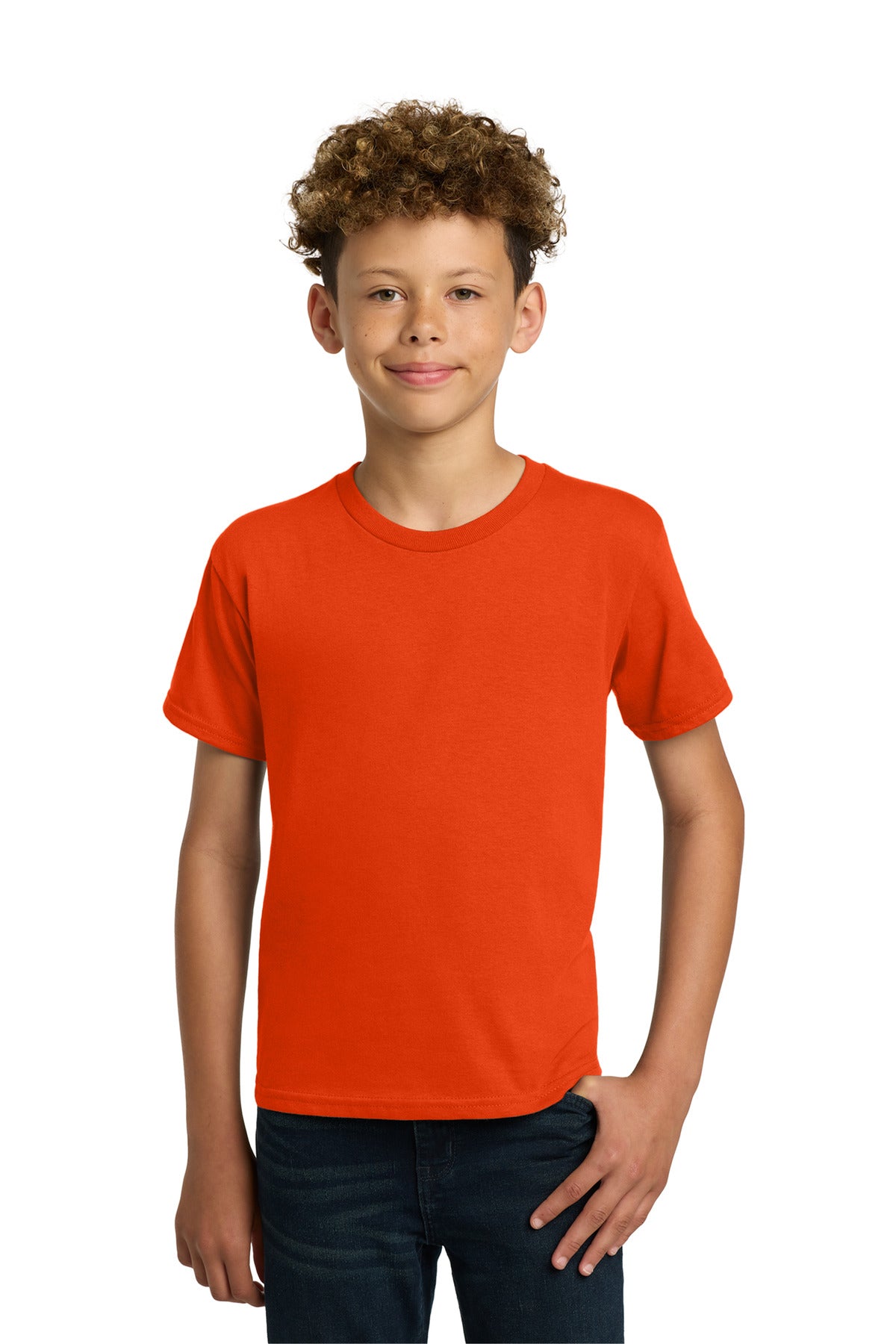 Custom Orange Youth Heavy Cotton Cotton Tee 5000B, personalized by SanCanDo Swag in Argyle, TX