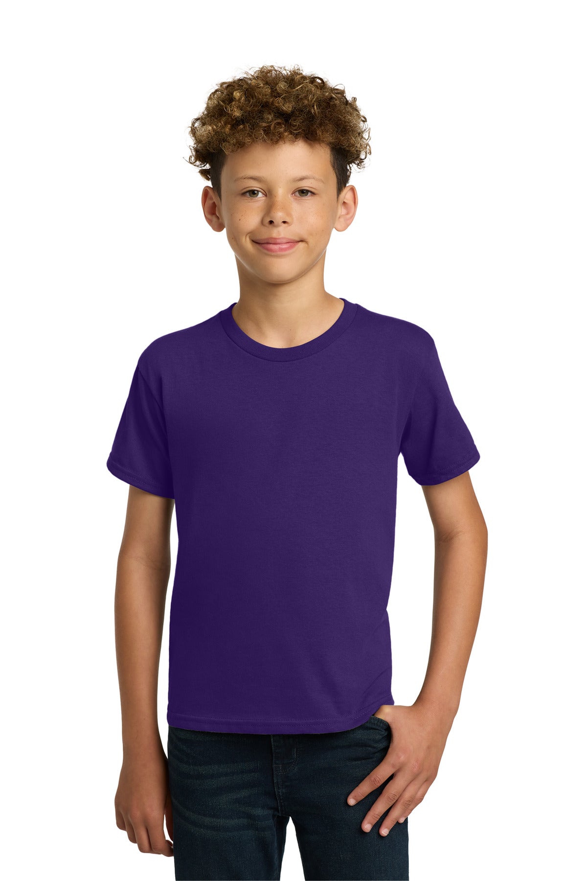 Custom Purple Youth Heavy Cotton Cotton Tee 5000B, personalized by SanCanDo Swag in Argyle, TX