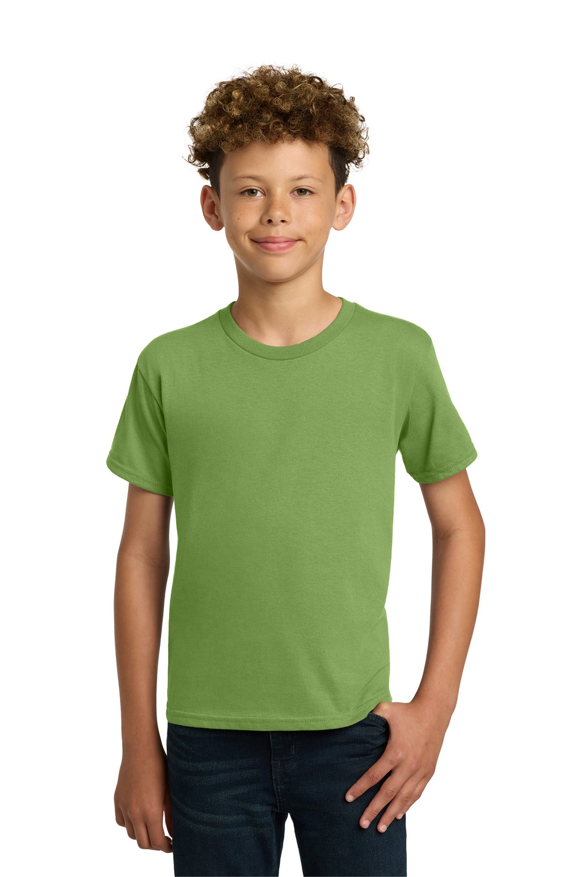 Custom Kiwi Youth Heavy Cotton Cotton Tee 5000B, personalized by SanCanDo Swag in Argyle, TX