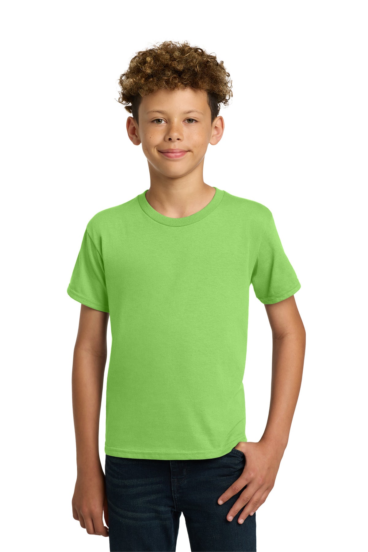 Custom Lime Youth Heavy Cotton Cotton Tee 5000B, personalized by SanCanDo Swag in Argyle, TX