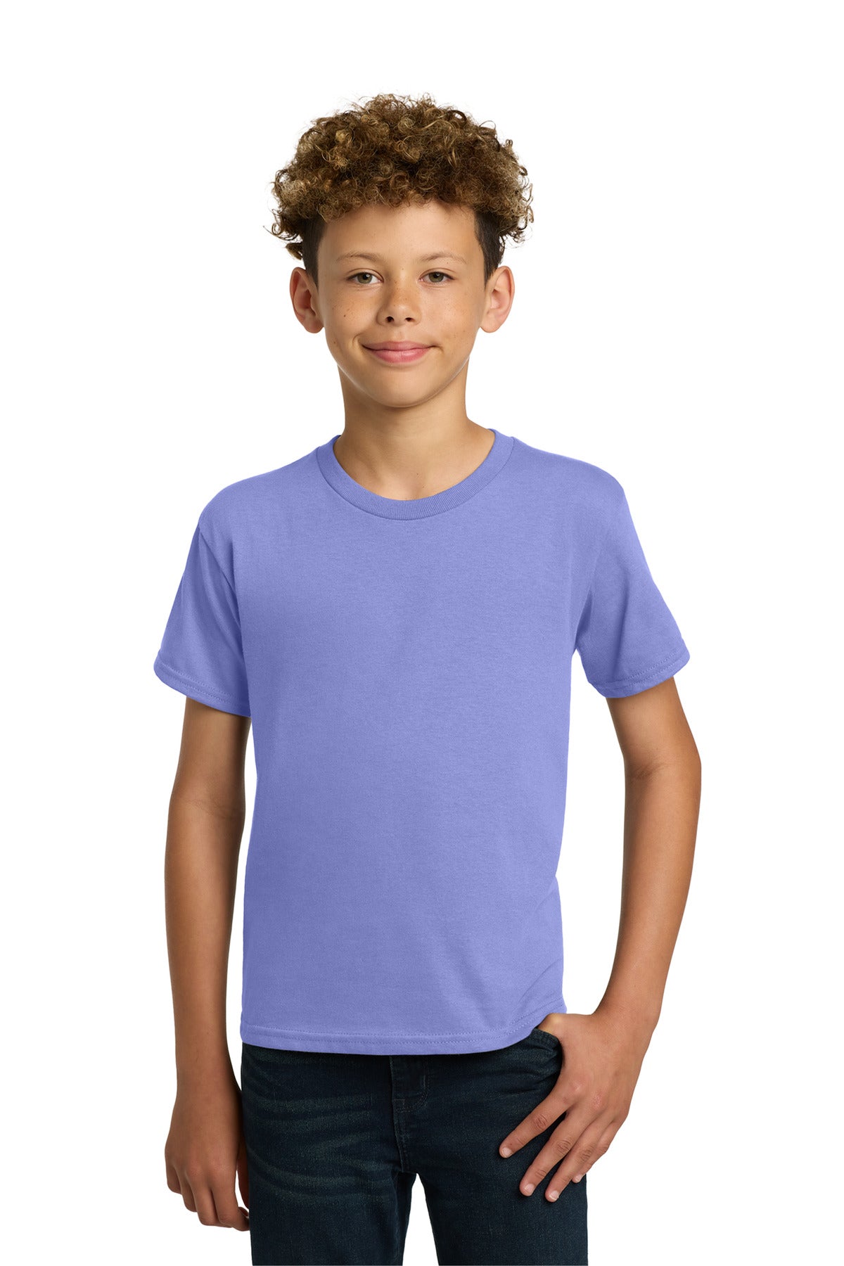 Custom Violet Youth Heavy Cotton Cotton Tee 5000B, personalized by SanCanDo Swag in Argyle, TX