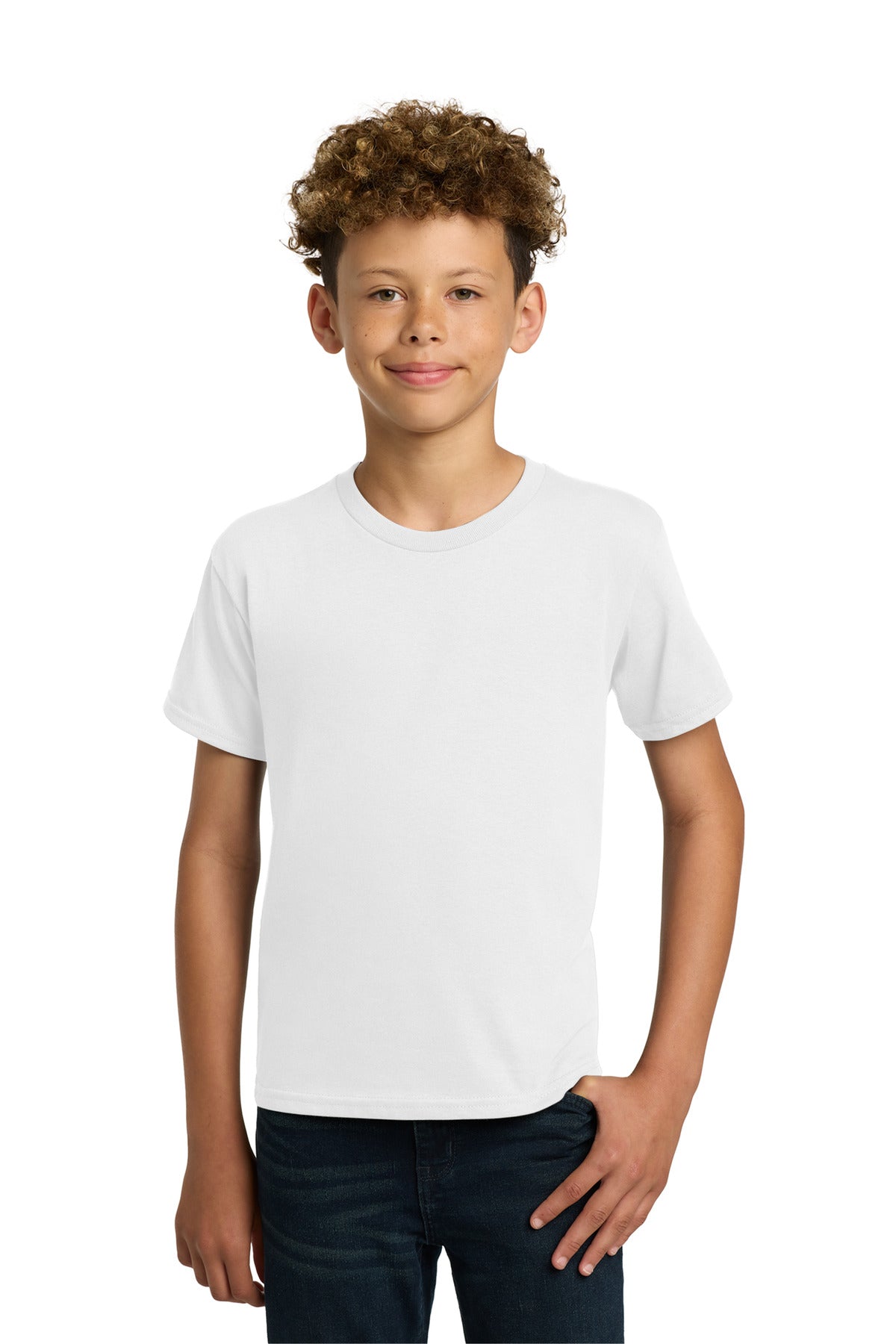 Custom White Youth Heavy Cotton Cotton Tee 5000B, personalized by SanCanDo Swag in Argyle, TX