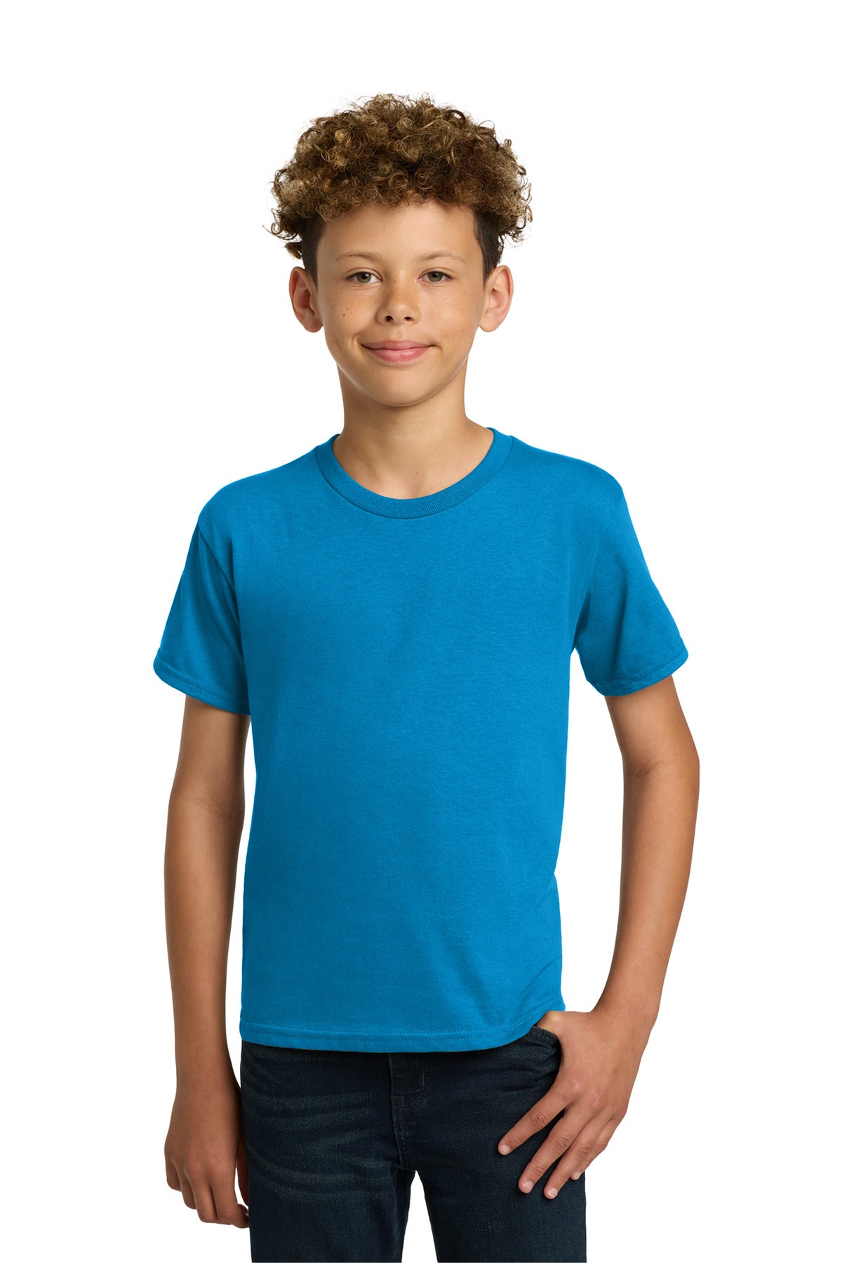 Custom Sapphire Youth Heavy Cotton Cotton Tee 5000B, personalized by SanCanDo Swag in Argyle, TX