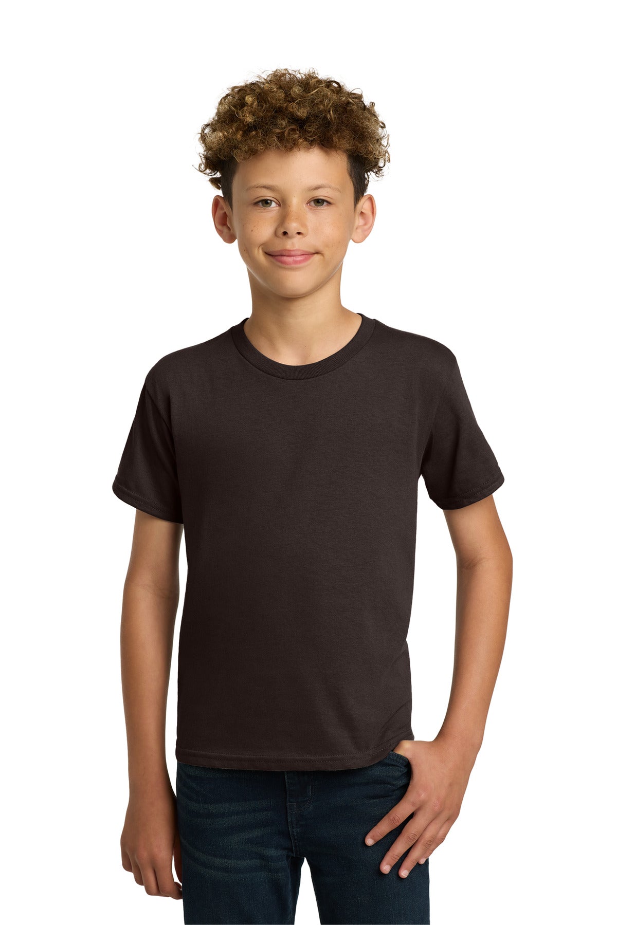 Custom Dark Chocolate Youth Heavy Cotton Cotton Tee 5000B, personalized by SanCanDo Swag in Argyle, TX