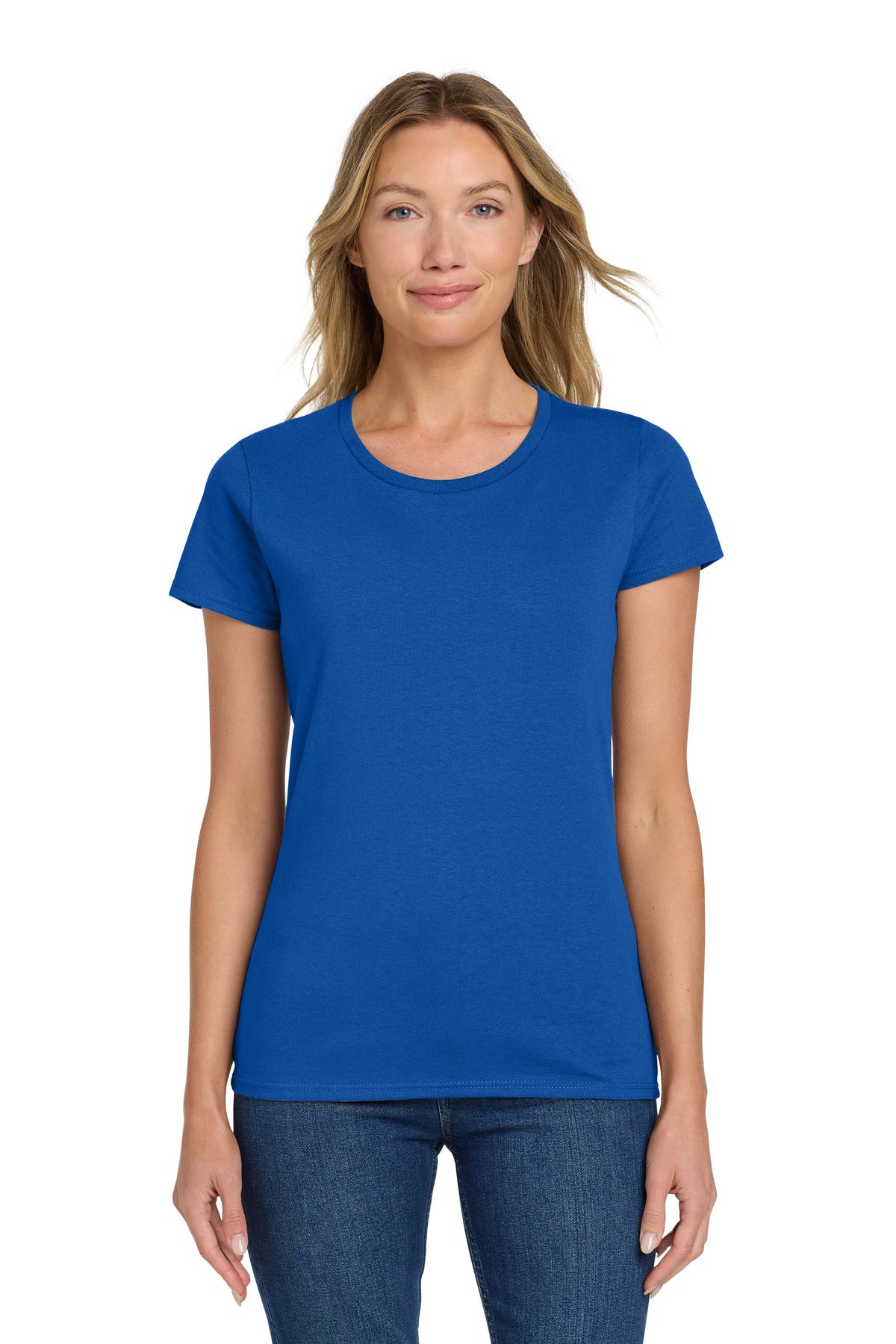 Custom Royal Women's Heavy Cotton Cotton Tee 5000L, personalized by SanCanDo Swag in Argyle, TX