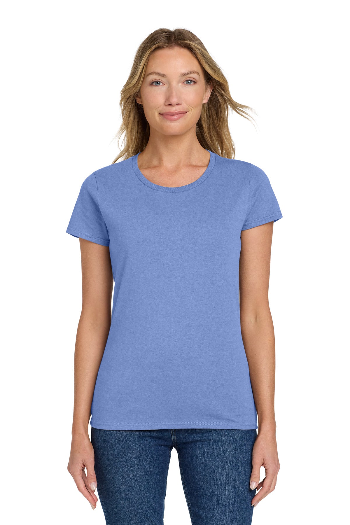 Custom Violet Women's Heavy Cotton Cotton Tee 5000L, personalized by SanCanDo Swag in Argyle, TX