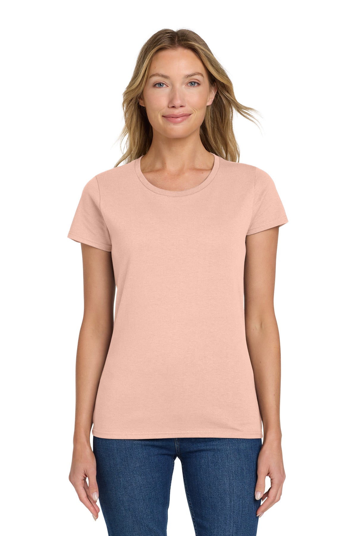 Custom Dusty Rose Women's Heavy Cotton Cotton Tee 5000L, personalized by SanCanDo Swag in Argyle, TX
