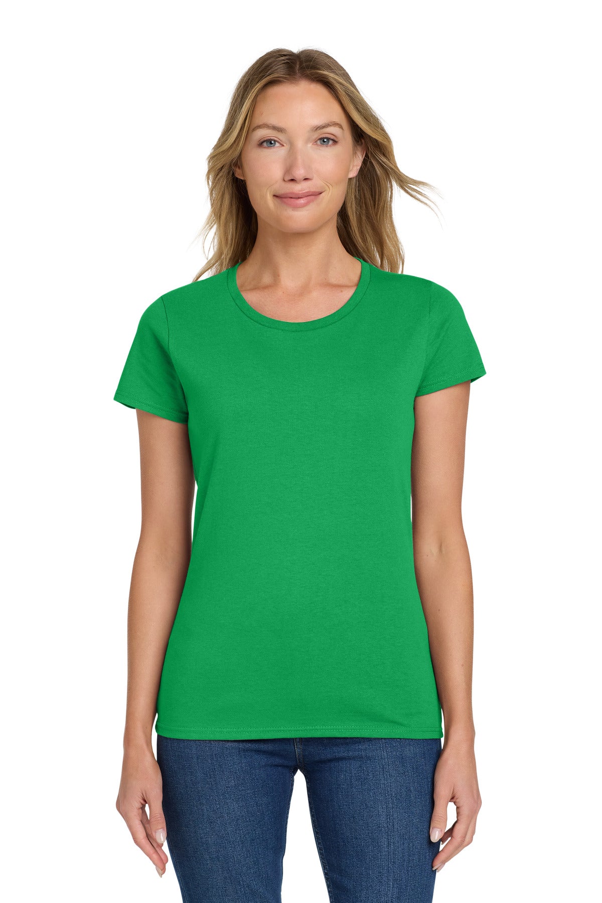 Custom Irish Green Women's Heavy Cotton Cotton Tee 5000L, personalized by SanCanDo Swag in Argyle, TX