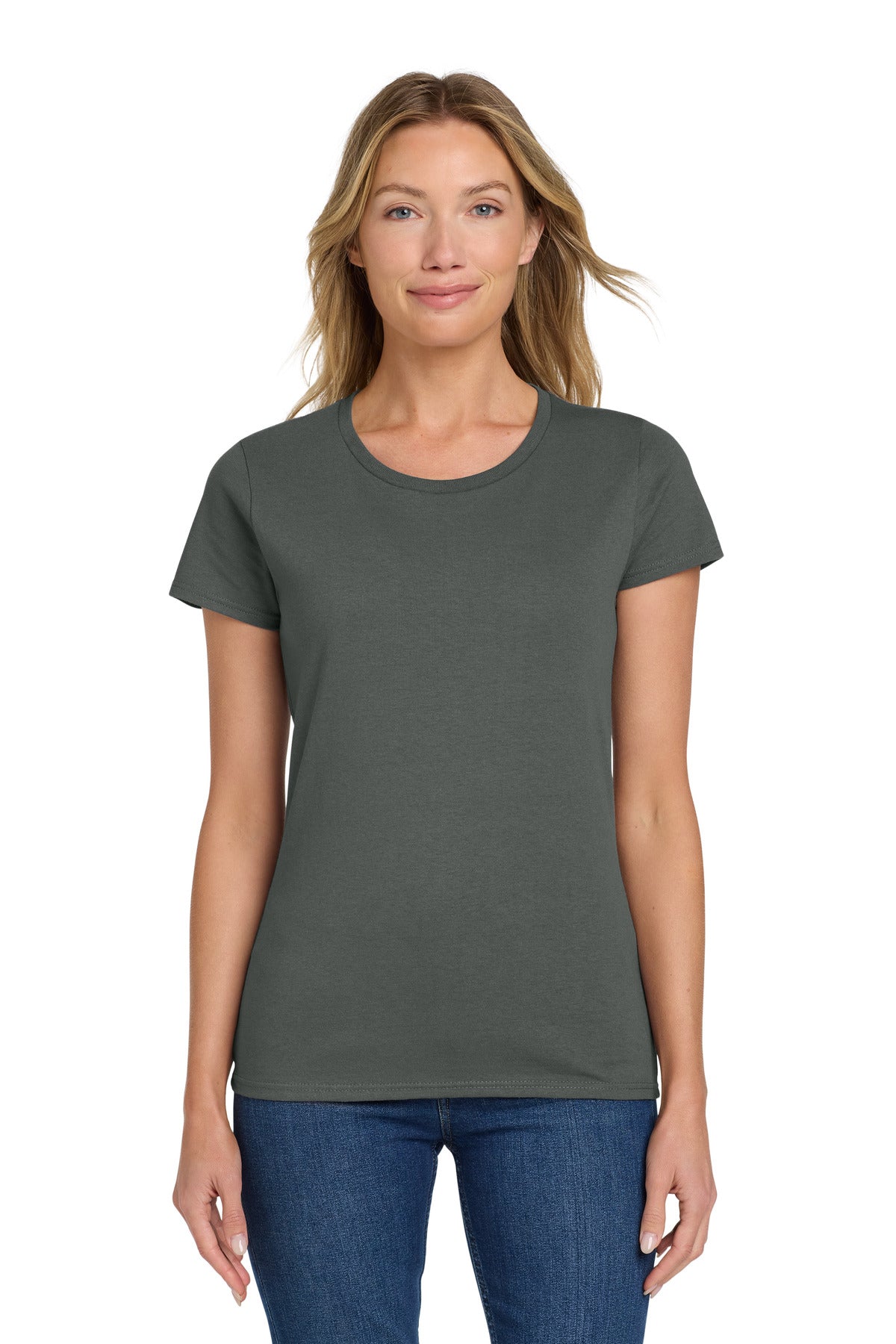 Custom Charcoal Women's Heavy Cotton Cotton Tee 5000L, personalized by SanCanDo Swag in Argyle, TX