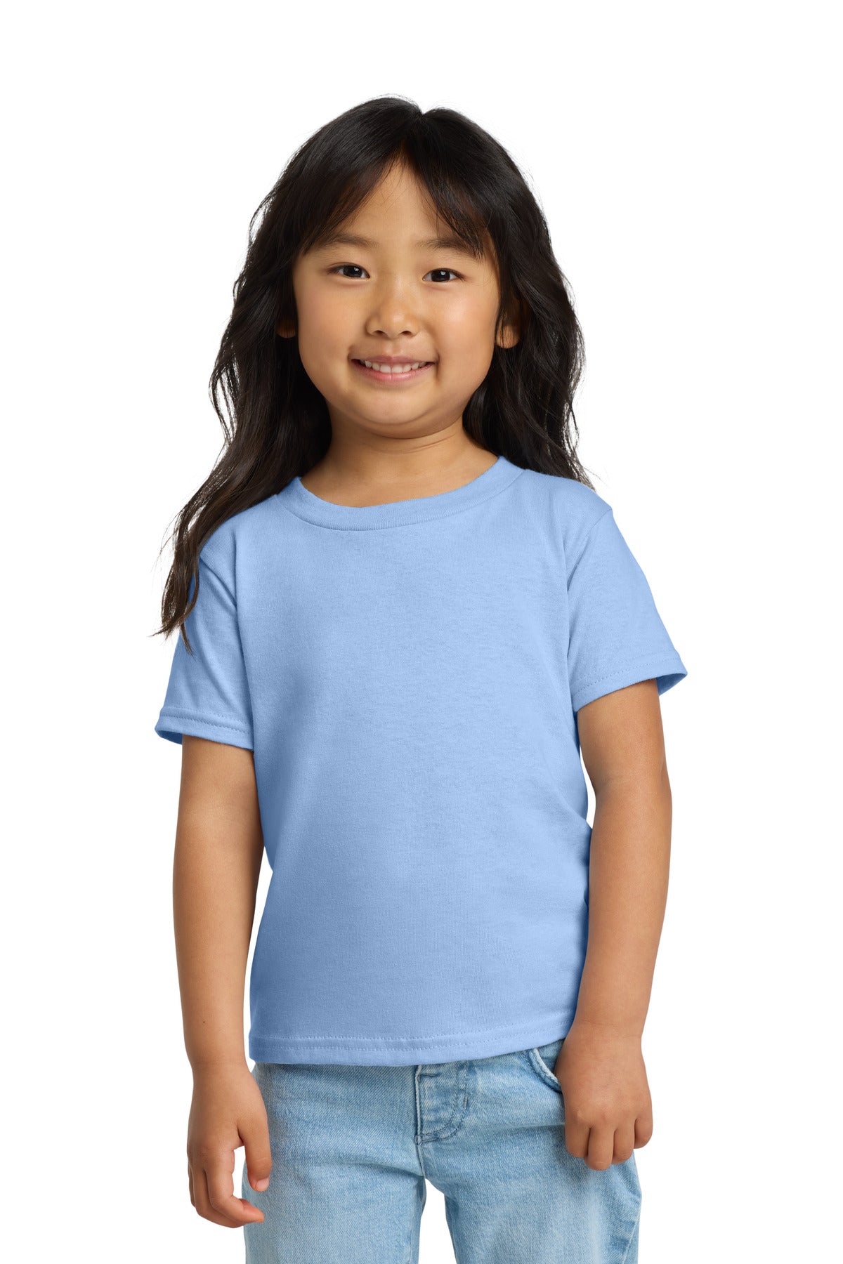 Custom Light Blue Heavy Cotton Toddler Tee 5100P, personalized by SanCanDo Swag in Argyle, TX