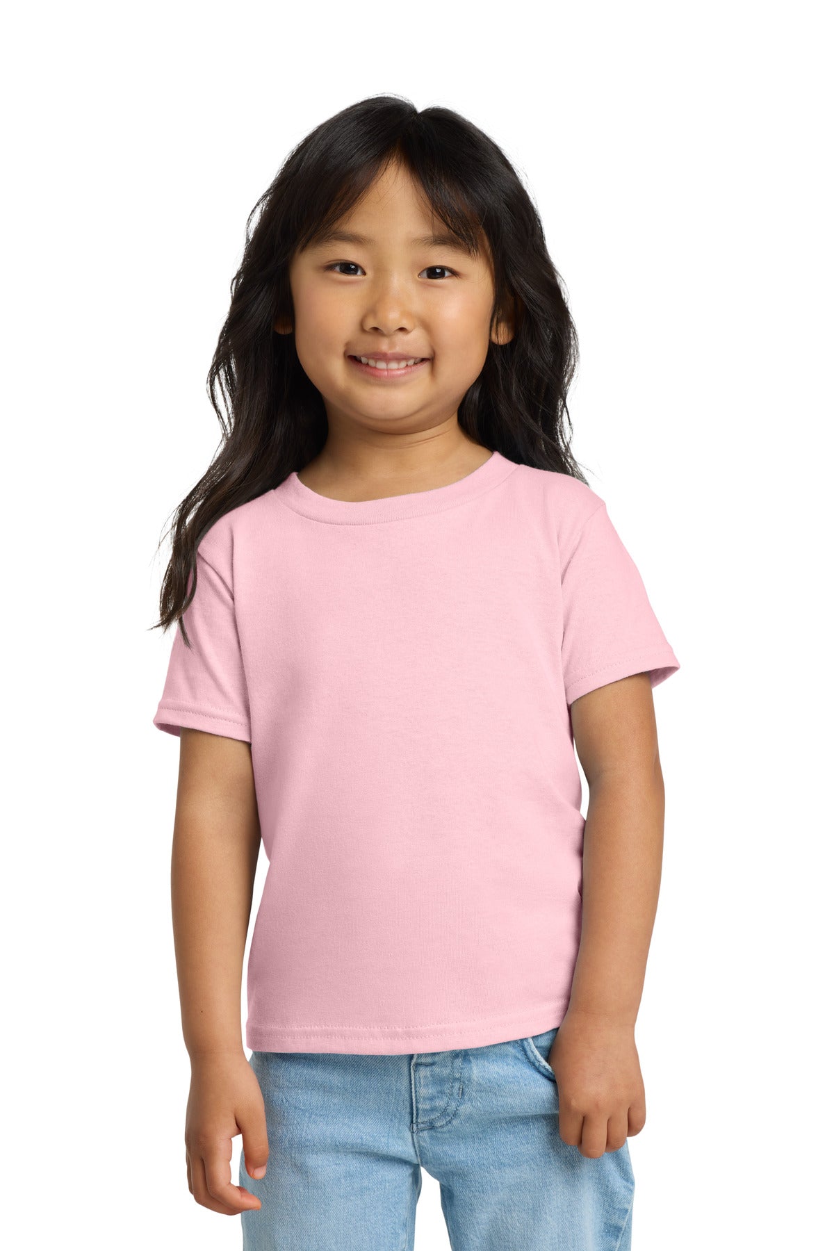 Custom Light Pink Heavy Cotton Toddler Tee 5100P, personalized by SanCanDo Swag in Argyle, TX