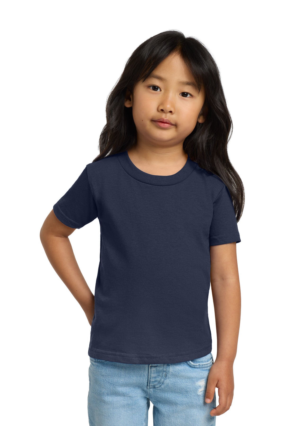 Custom Navy Heavy Cotton Toddler Tee 5100P, personalized by SanCanDo Swag in Argyle, TX