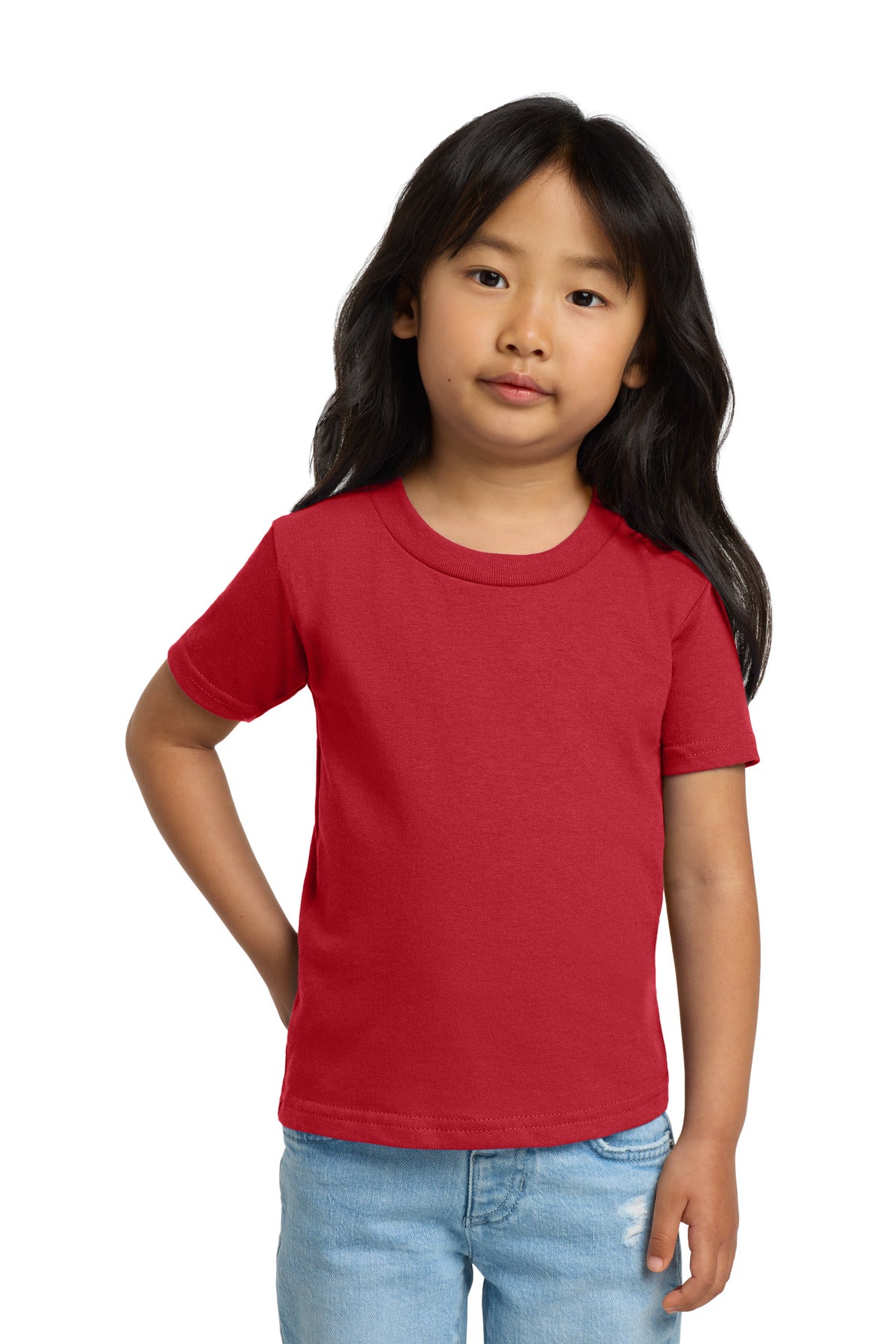 Custom Red Heavy Cotton Toddler Tee 5100P, personalized by SanCanDo Swag in Argyle, TX
