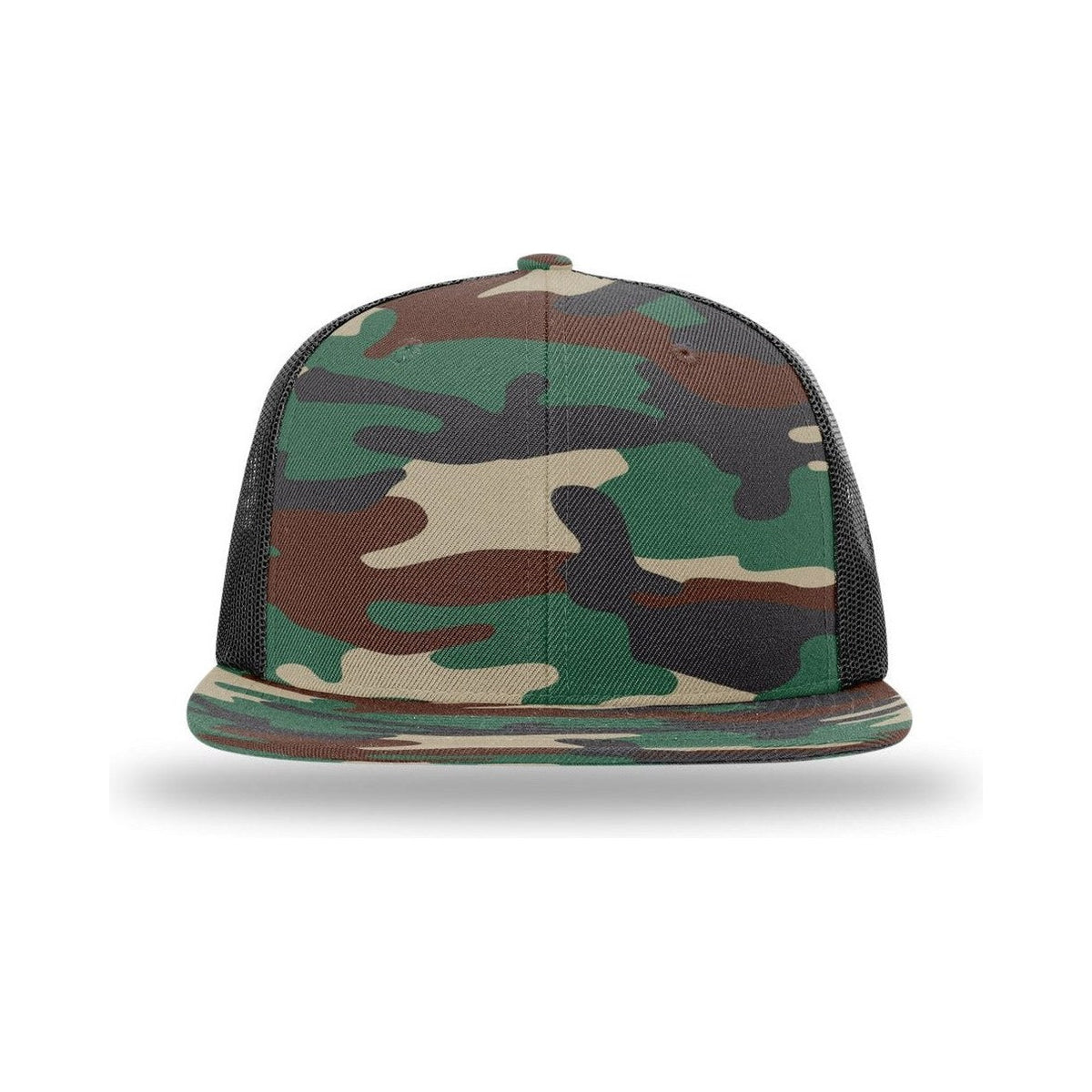 Green Camo/ Black | Front | hat_front