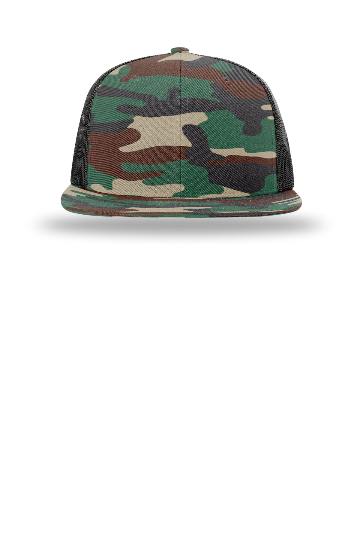 Green Camo/ Black | Front | hat_front