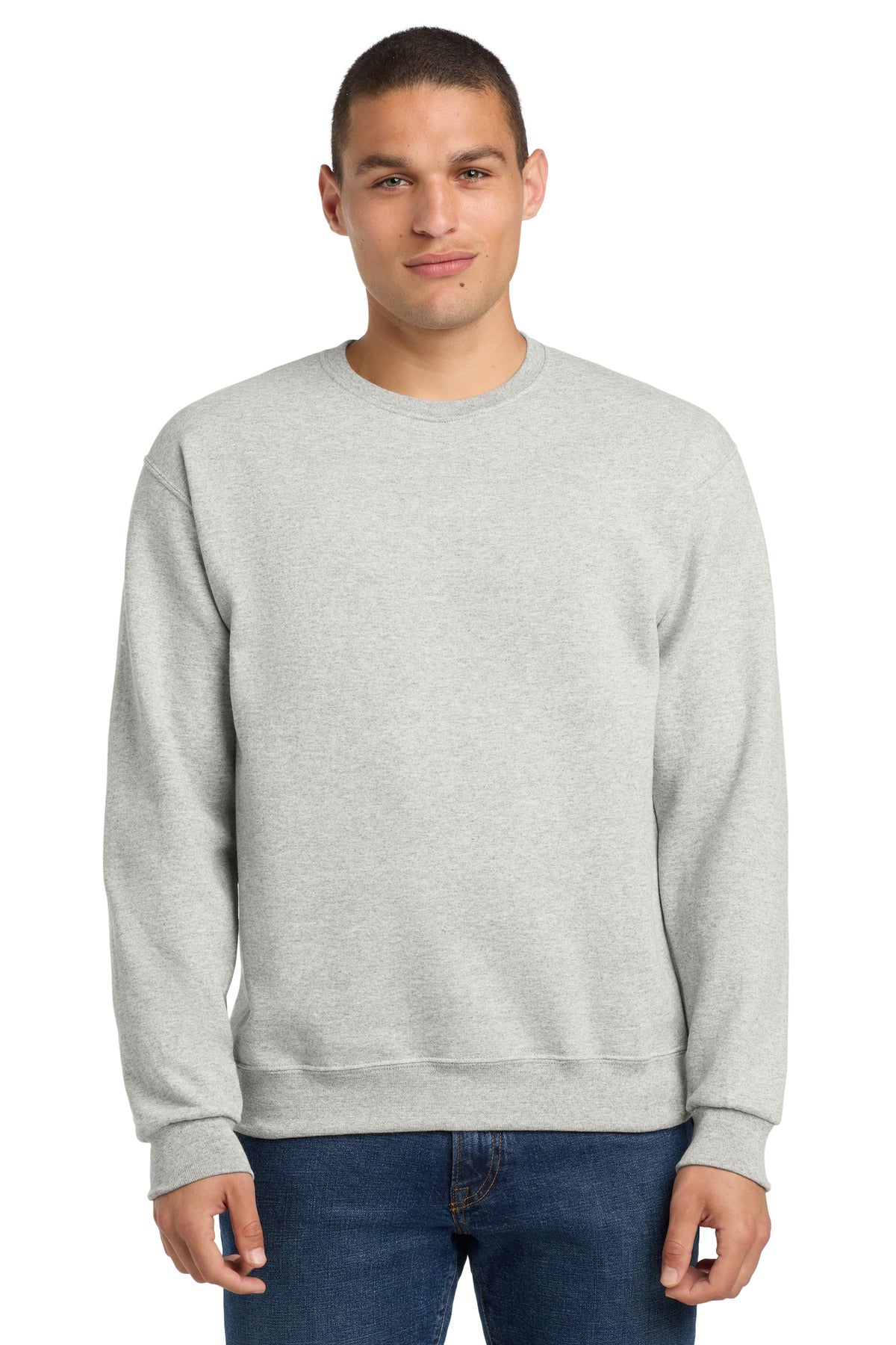 Custom Oatmeal Heather NuBlend Crewneck 562M, personalized by SanCanDo Swag in Argyle, TX