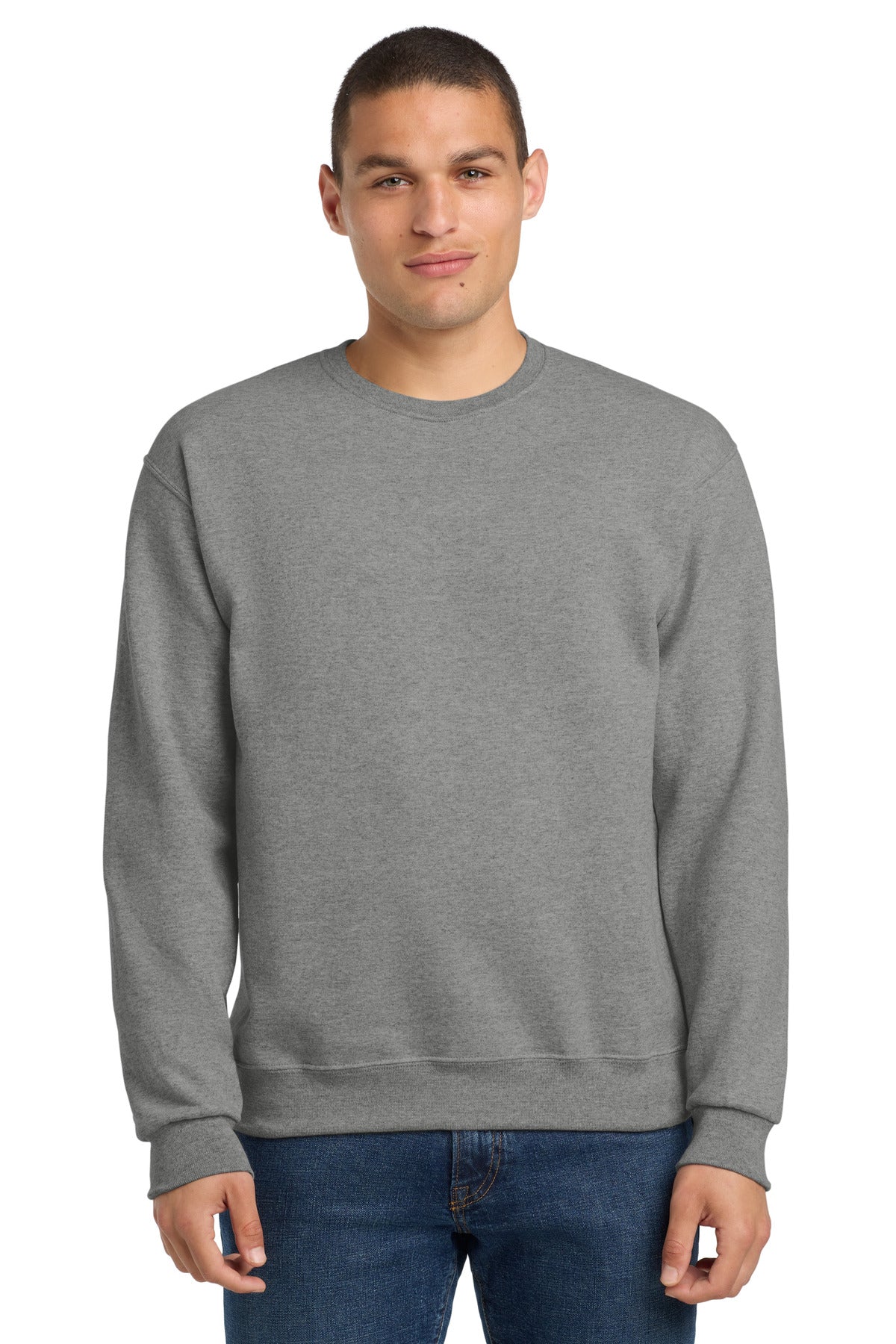 Custom Oxford NuBlend Crewneck 562M, personalized by SanCanDo Swag in Argyle, TX