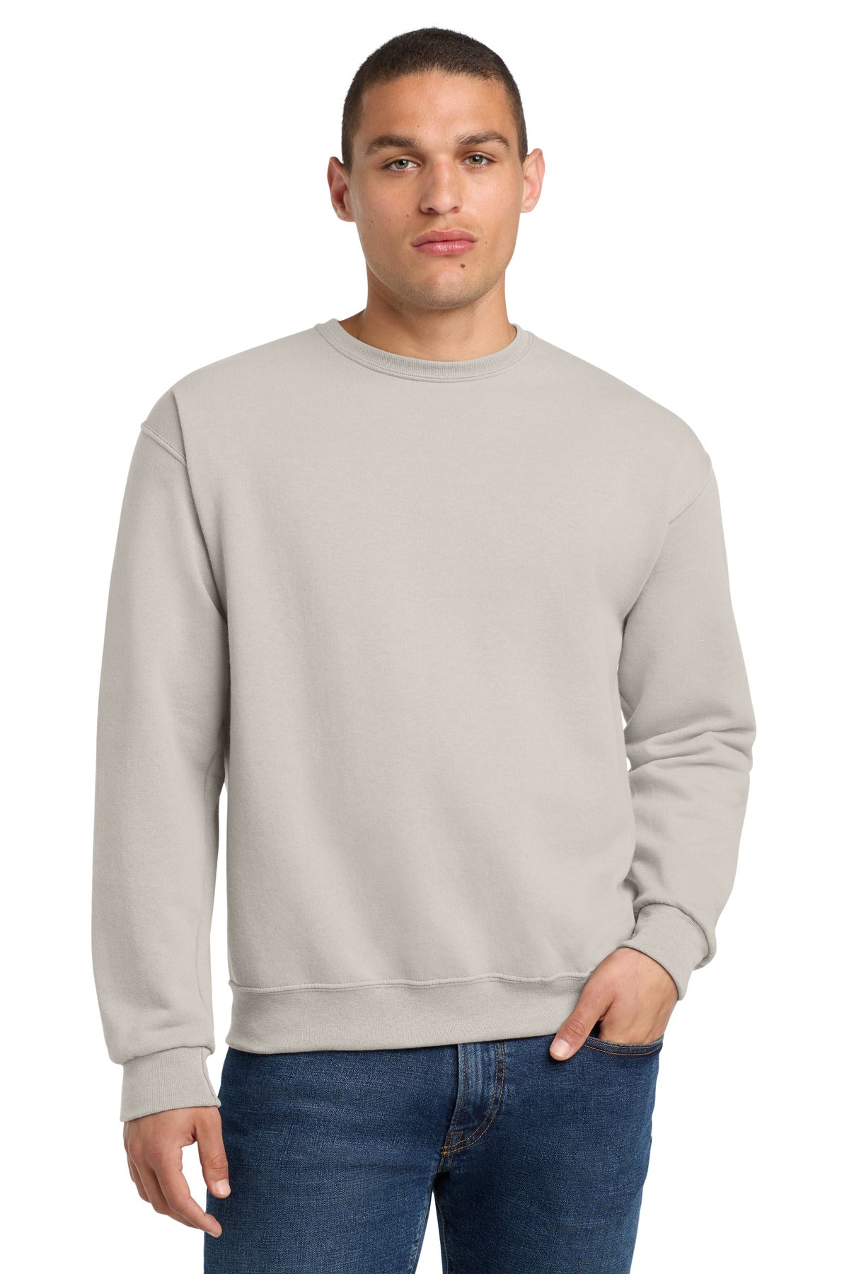 Custom Sandstone NuBlend Crewneck 562M, personalized by SanCanDo Swag in Argyle, TX