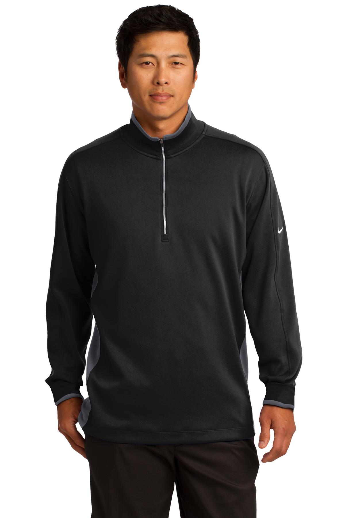 Custom Black/ Dark Grey/ White Dri-FIT 1/2-Zip Cover-Up 578673, personalized by SanCanDo Swag in Argyle, TX