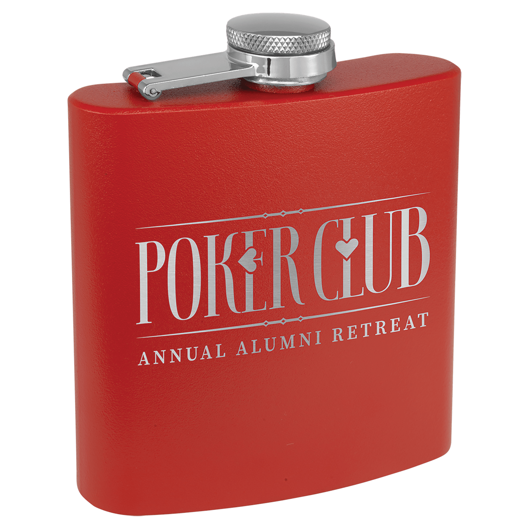 Matte Red Stainless Steel 6 oz. Flask