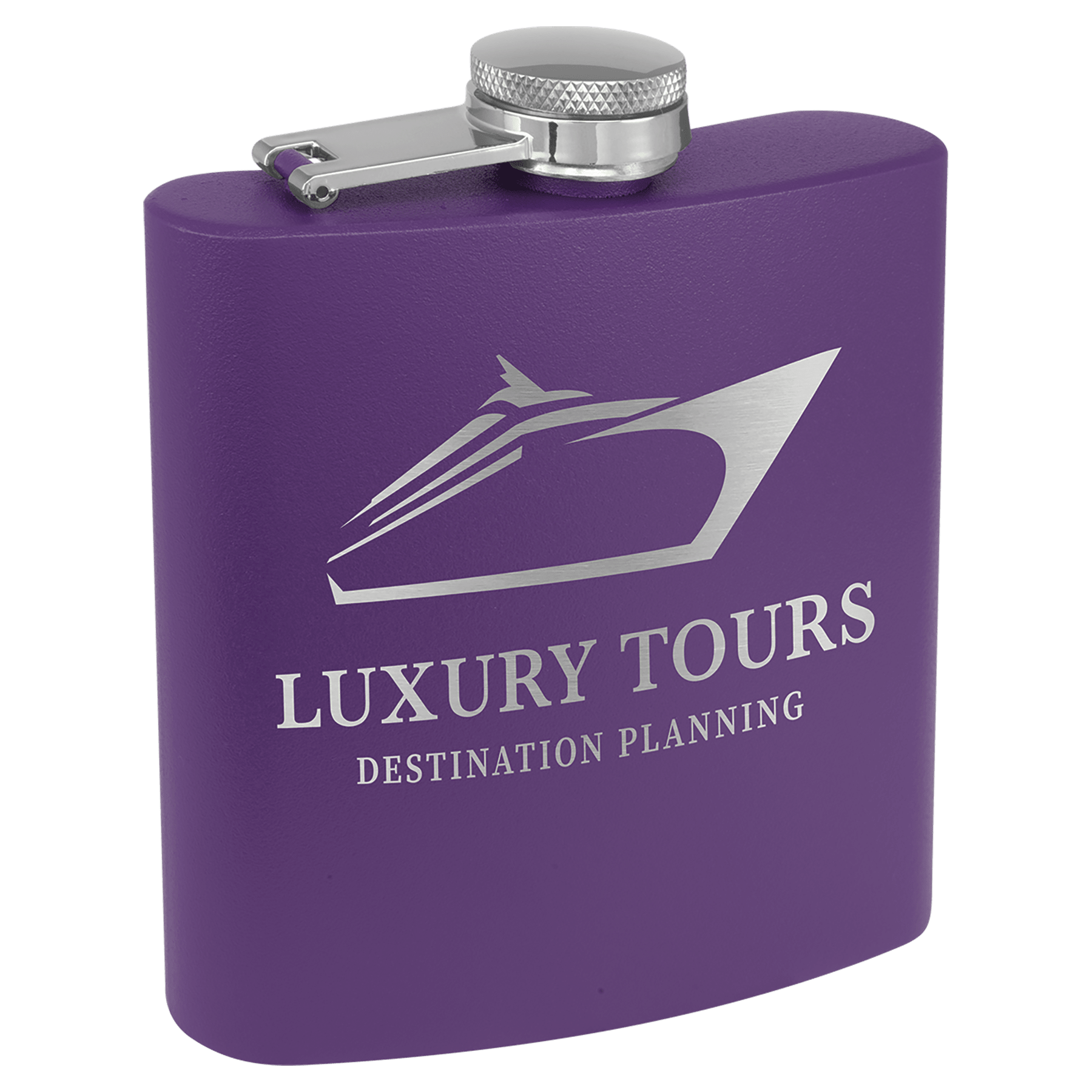 Matte Purple Stainless Steel 6 oz. Flask
