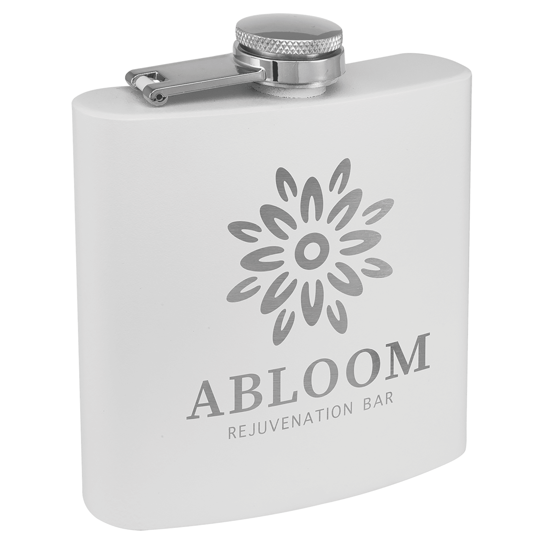 Matte White Stainless Steel 6 oz. Flask
