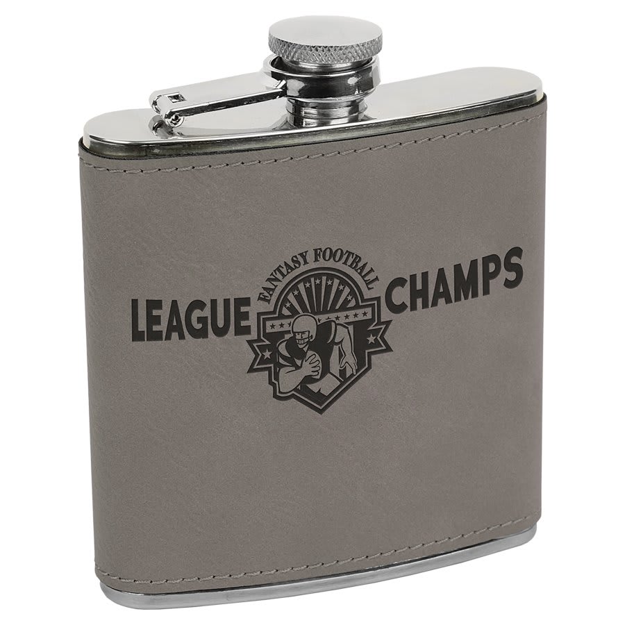 Gray Stainless Steel 6 oz. Flask