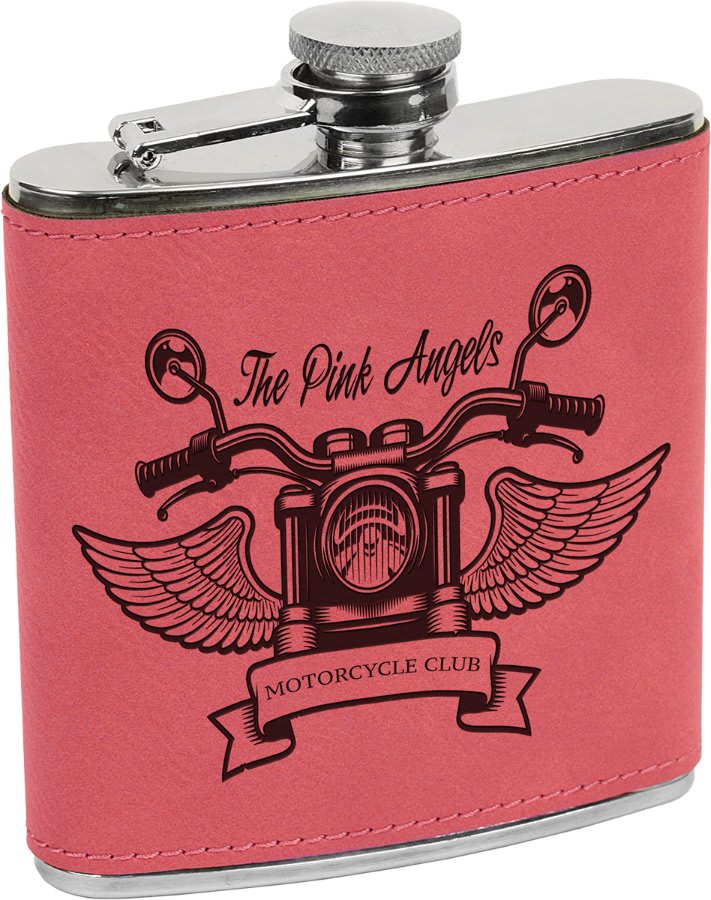 Pink Stainless Steel 6 oz. Flask